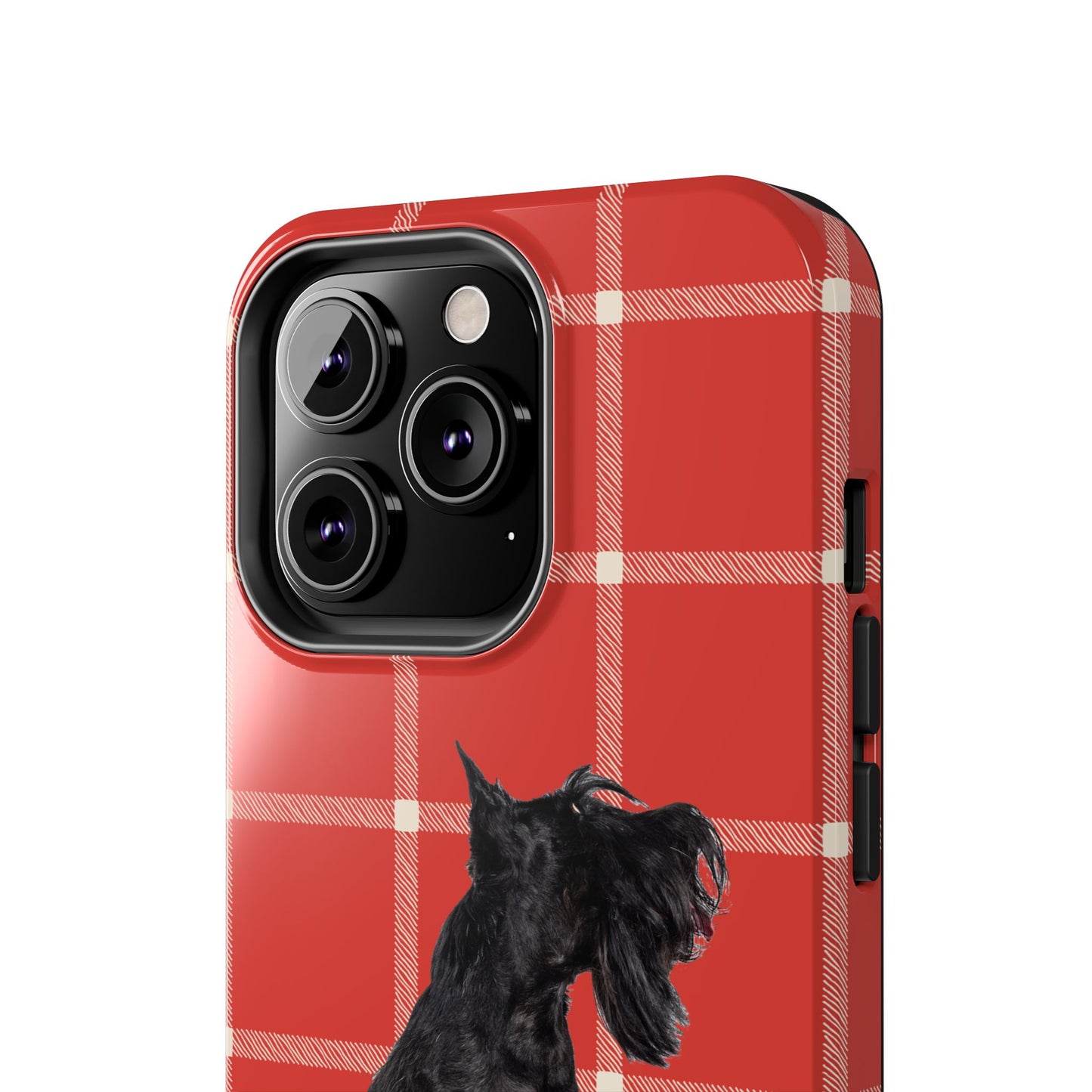 Scottish Terrier Phone Case, Tough Cases, Scottie Dog Phone Cover, Gift for Dog Lovers, Plaid Design