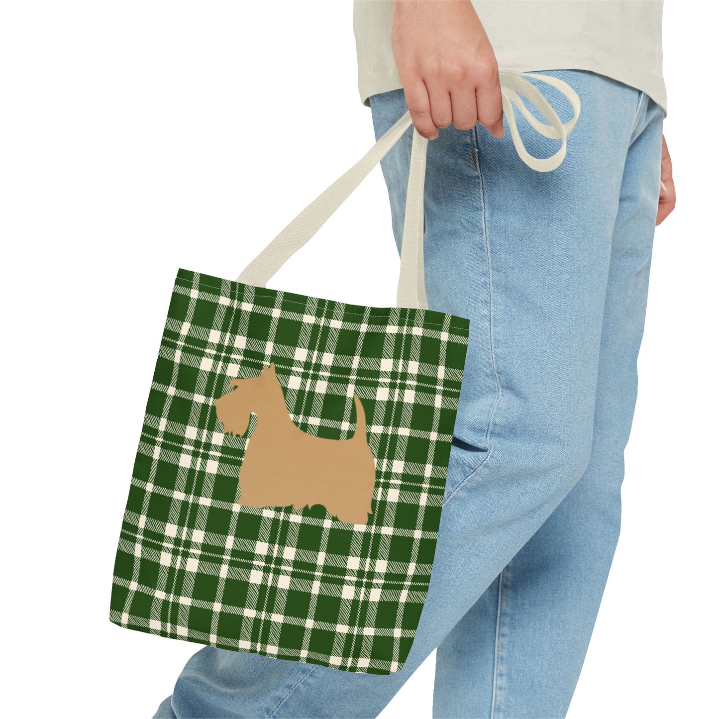 Plaid Scottish Terrier Tote Bag, Stylish Carryall for Pet Lovers, Perfect for Shopping, Beach Days, Teachers, Gifts, All-Occasion Bag