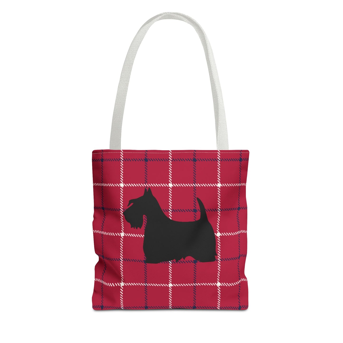 Plaid Scottish Terrier Tote Bag, Stylish Carryall for Pet Lovers, Perfect for Shopping, Beach Days, Teachers, Gifts, All-Occasion Bag
