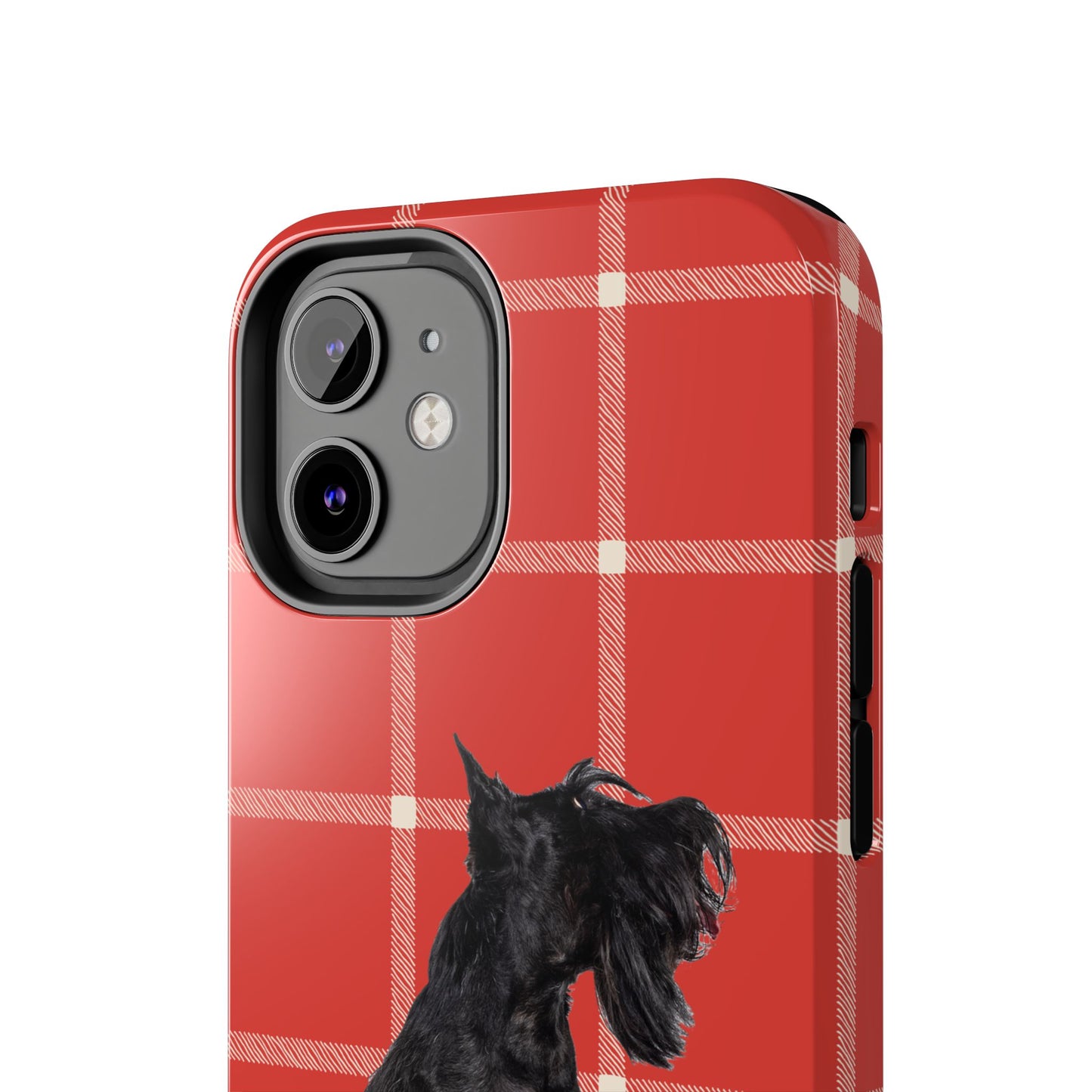 Scottish Terrier Phone Case, Tough Cases, Scottie Dog Phone Cover, Gift for Dog Lovers, Plaid Design