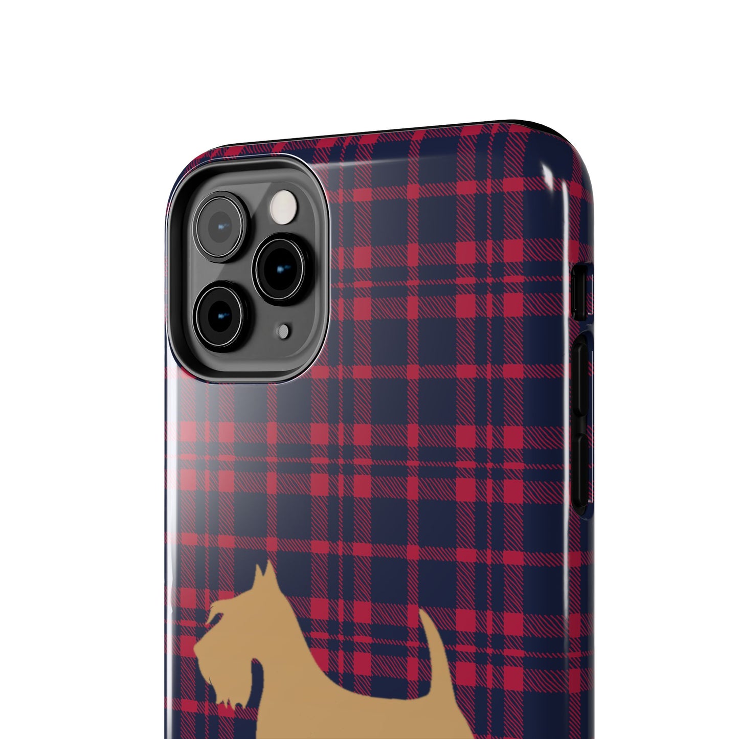 Scottish Terrier Phone Case, Tough Cases, Scottie Dog Phone Cover, Gift for Dog Lovers, Plaid Design
