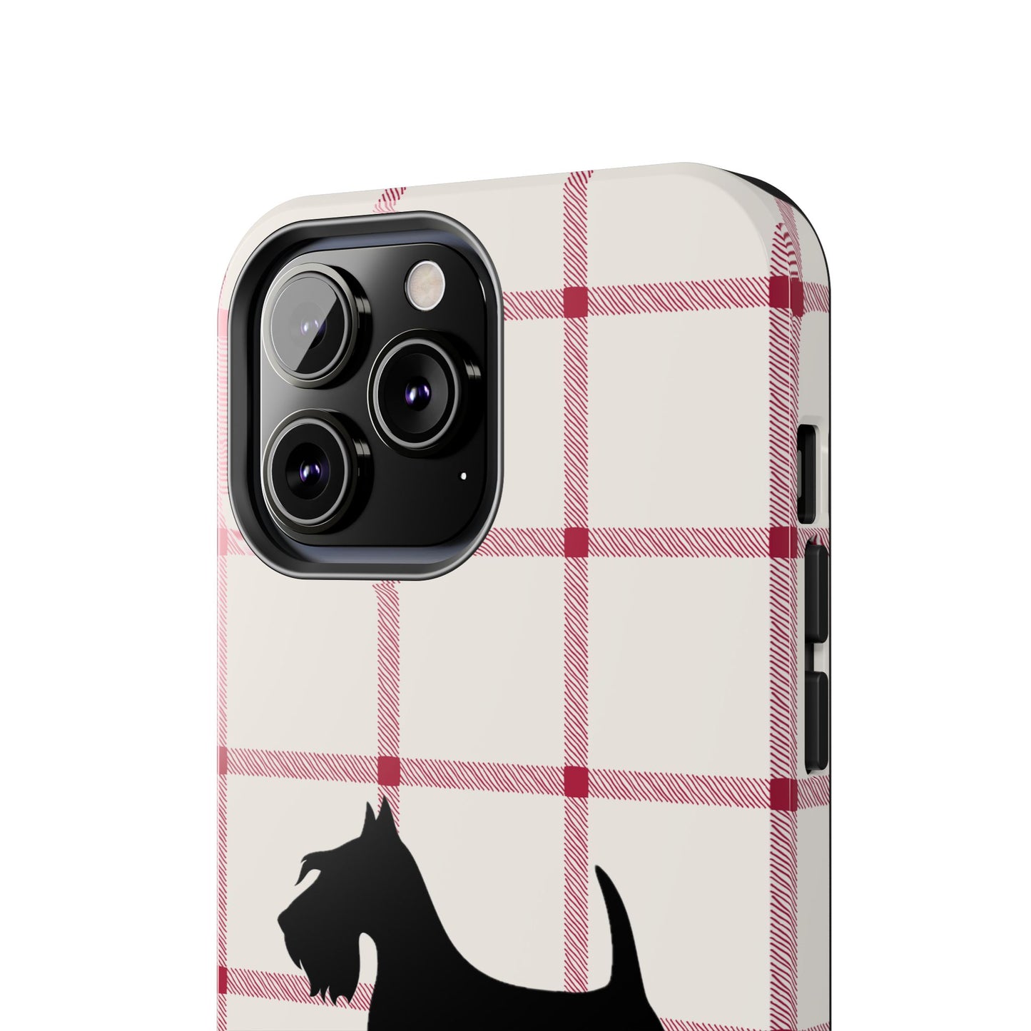 Scottish Terrier Phone Case, Tough Cases, Scottie Dog Phone Cover, Gift for Dog Lovers, Plaid Design