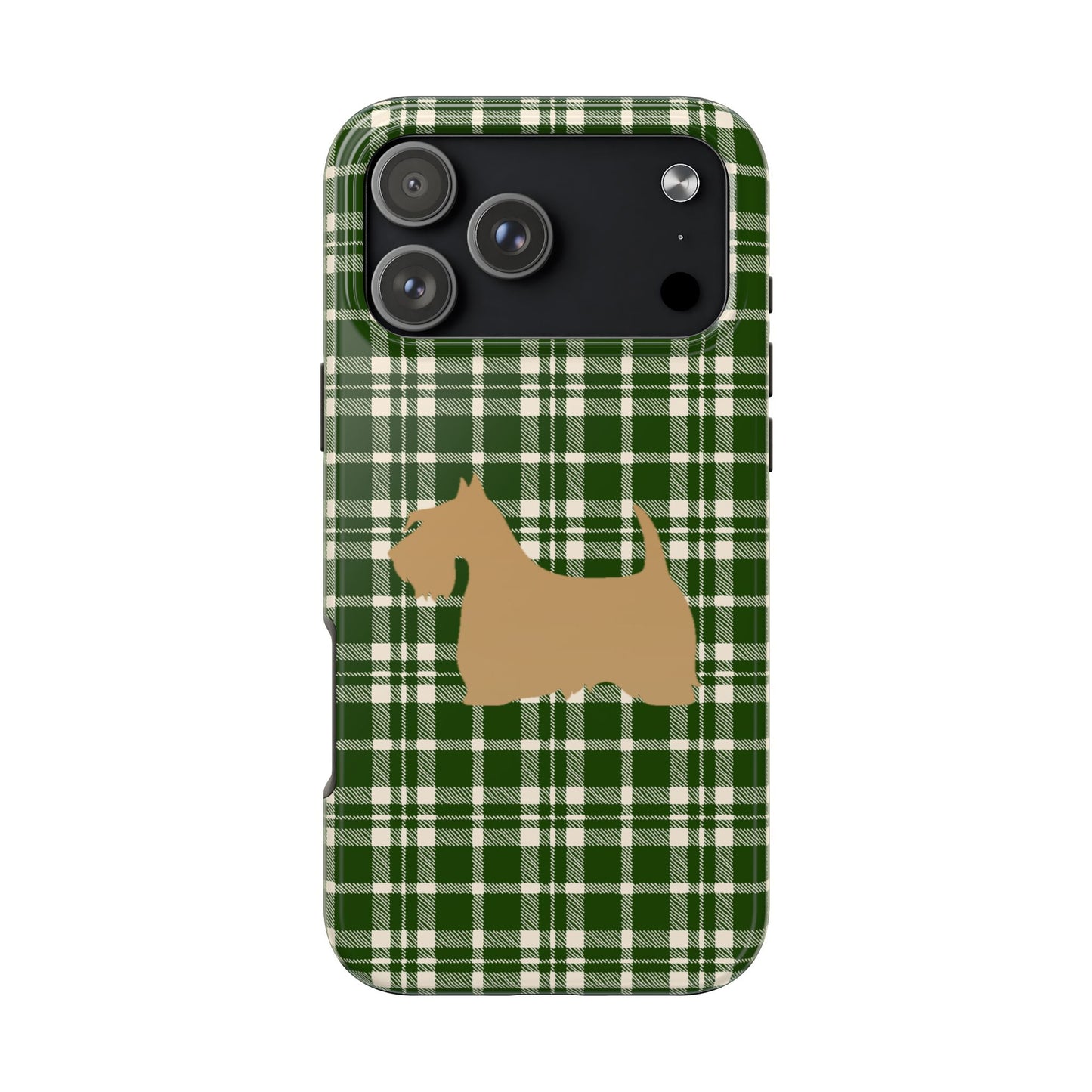 Scottish Terrier Phone Case, Tough Cases, Scottie Dog Phone Cover, Gift for Dog Lovers, Plaid Design