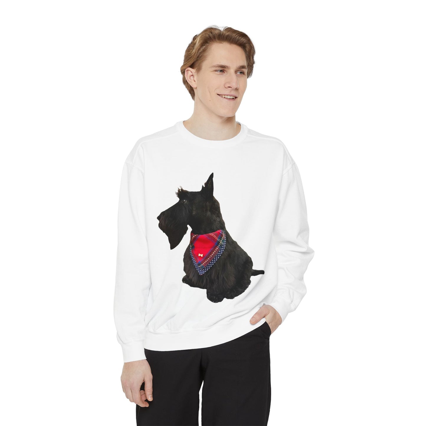 Friend of Fitz the Scottie Sweatshirt, Unisex Sweater, Pet Gift, Cute Animal Design, Casual Fall Wear, Birthday Gift for Dog Owners