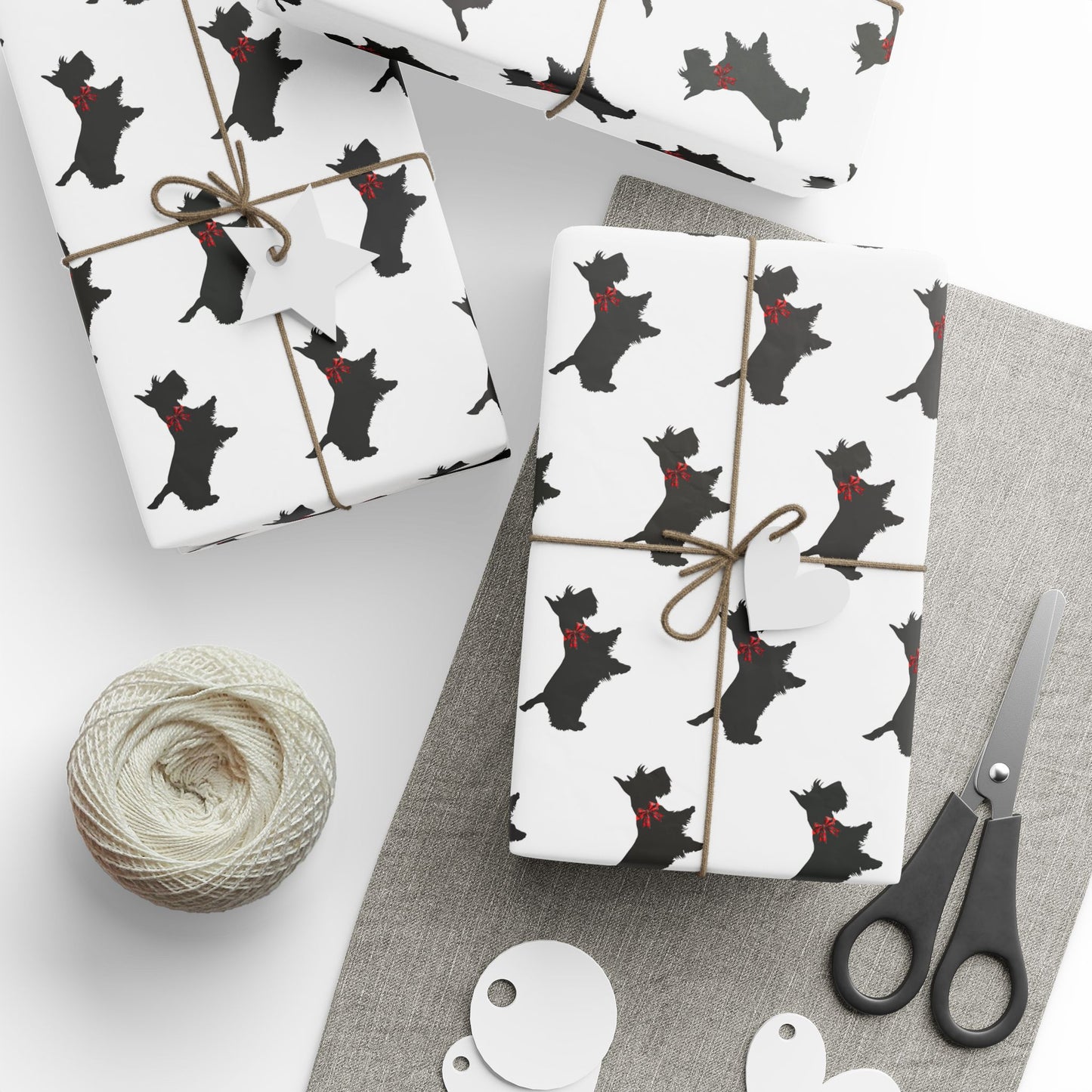 Scottish Terrier Wrapping Paper, Scottie Dog Gift Wrap, Unique Decorative Paper, Eco-friendly Packaging, Party Supplies, Wrapping Essentials, Holiday Gift Wrap