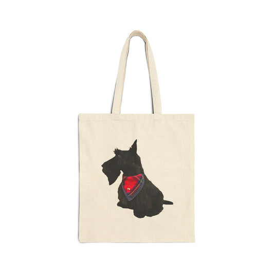 Fitz the Scottie Canvas Tote Bag