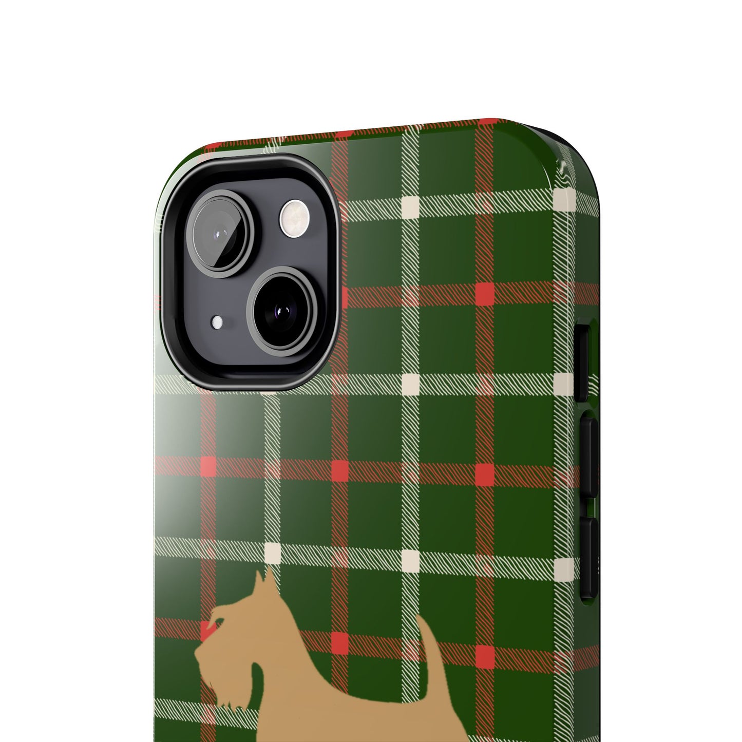 Scottish Terrier Phone Case, Tough Cases, Scottie Dog Phone Cover, Gift for Dog Lovers, Plaid Design