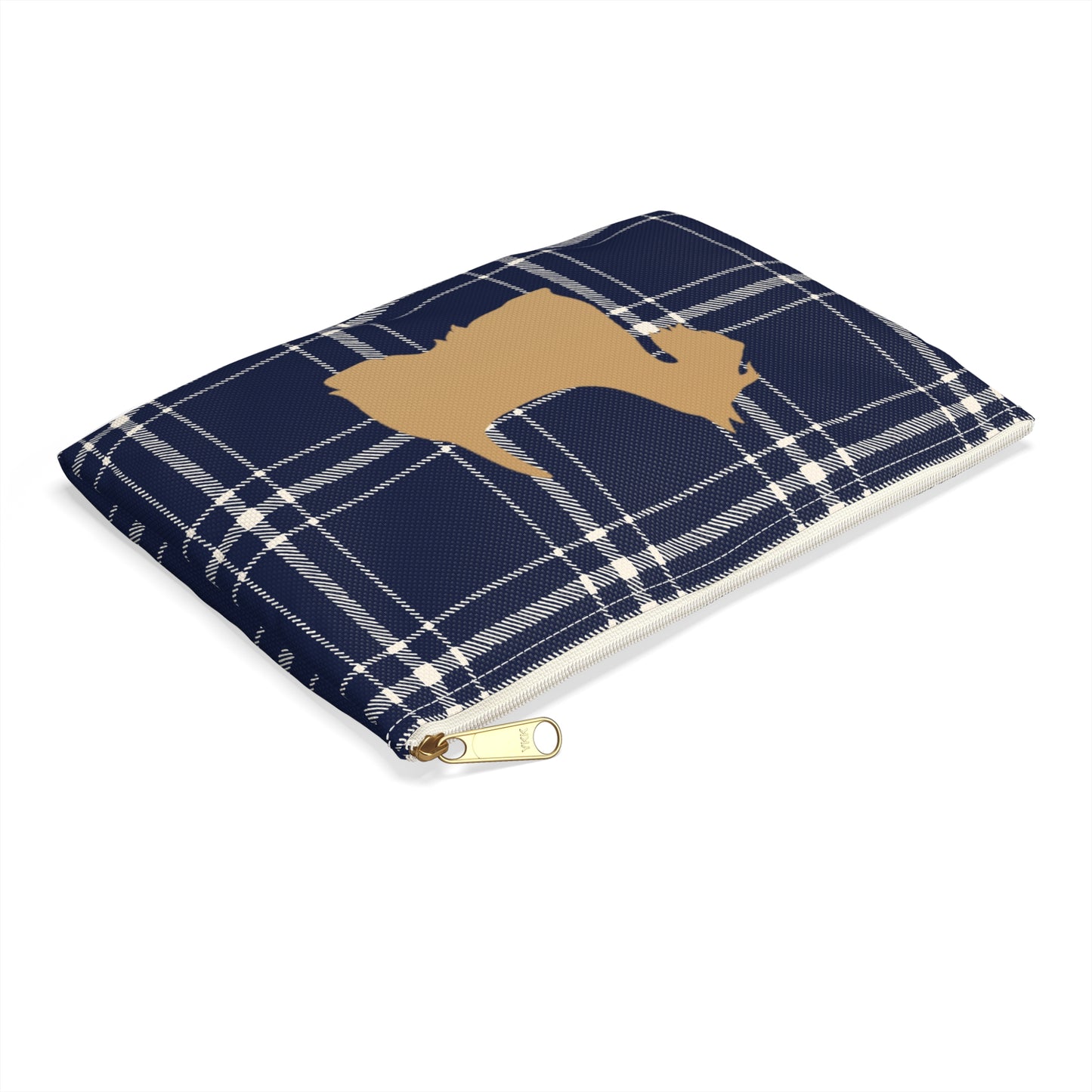 Scottish Terrier Accessory Pouch, Pet Lover Gift, Dog Travel Bag, Stylish Makeup Case, Plaid Organizer