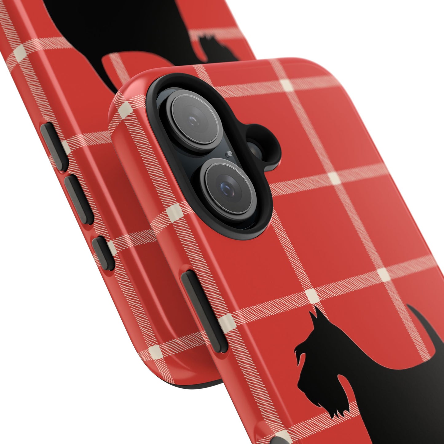 Scottish Terrier Phone Case, Tough Cases, Scottie Dog Phone Cover, Gift for Dog Lovers, Plaid Design