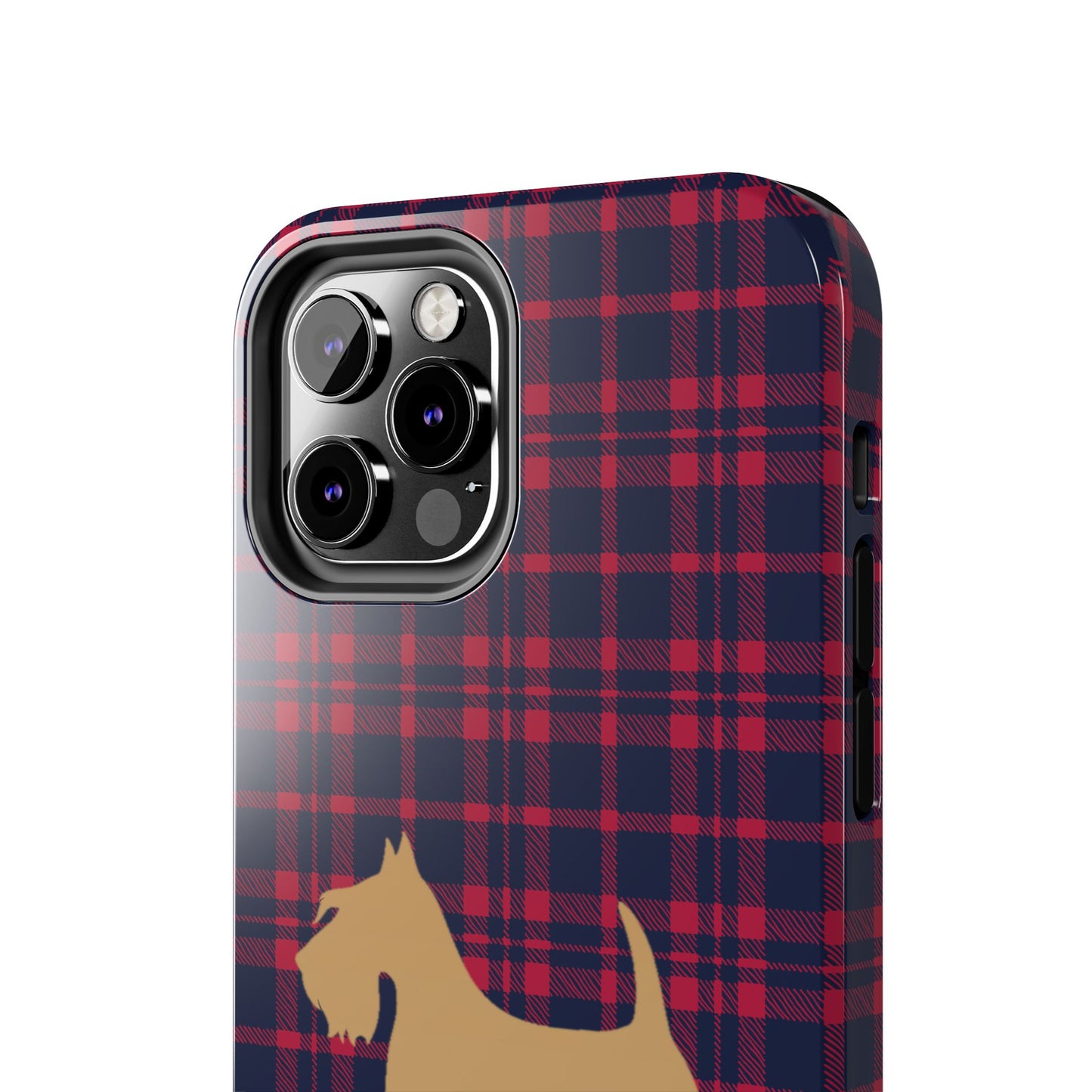 Scottish Terrier Phone Case, Tough Cases, Scottie Dog Phone Cover, Gift for Dog Lovers, Plaid Design