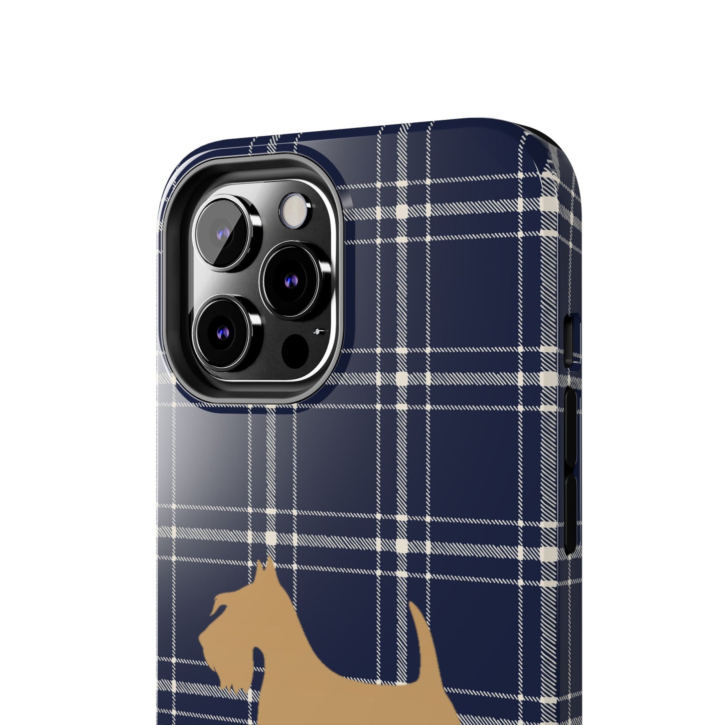 Scottish Terrier Phone Case, Tough Cases, Scottie Dog Phone Cover, Gift for Dog Lovers, Plaid Design