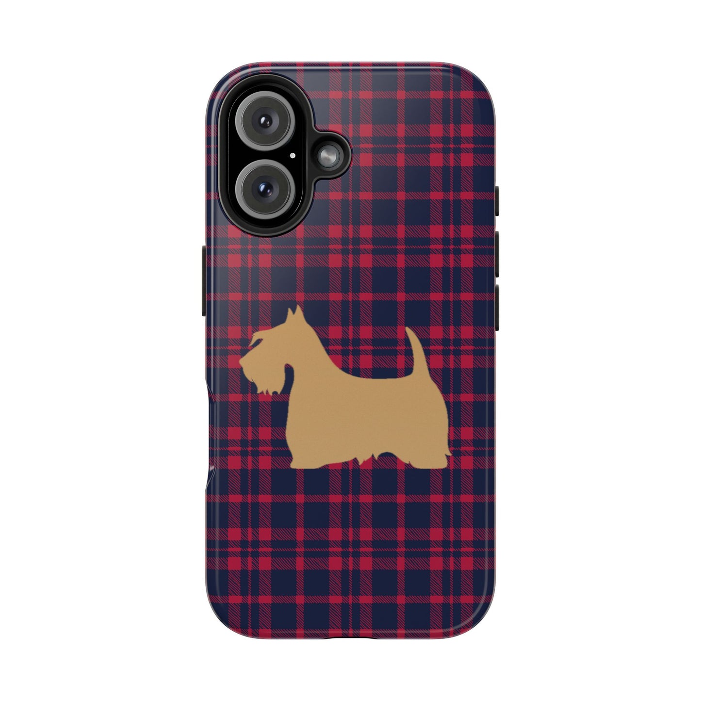 Scottish Terrier Phone Case, Tough Cases, Scottie Dog Phone Cover, Gift for Dog Lovers, Plaid Design