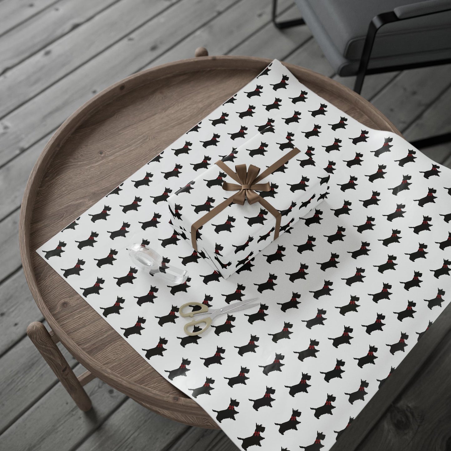 Scottish Terrier Wrapping Paper, Scottie Dog Gift Wrap, Unique Decorative Paper, Eco-friendly Packaging, Party Supplies, Wrapping Essentials, Holiday Gift Wrap