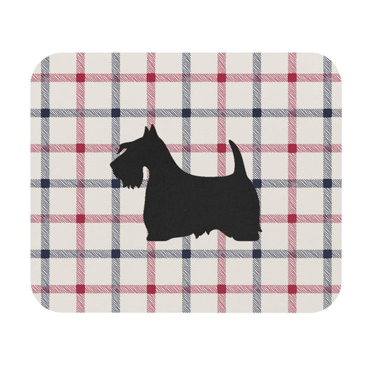 Scottish Terrier Plaid Dog Mouse Pad | Cute Dog Lover Gift | Office Decor | Stationery | Pet Themed Home Office Accessories | Animal Lover Merchandise