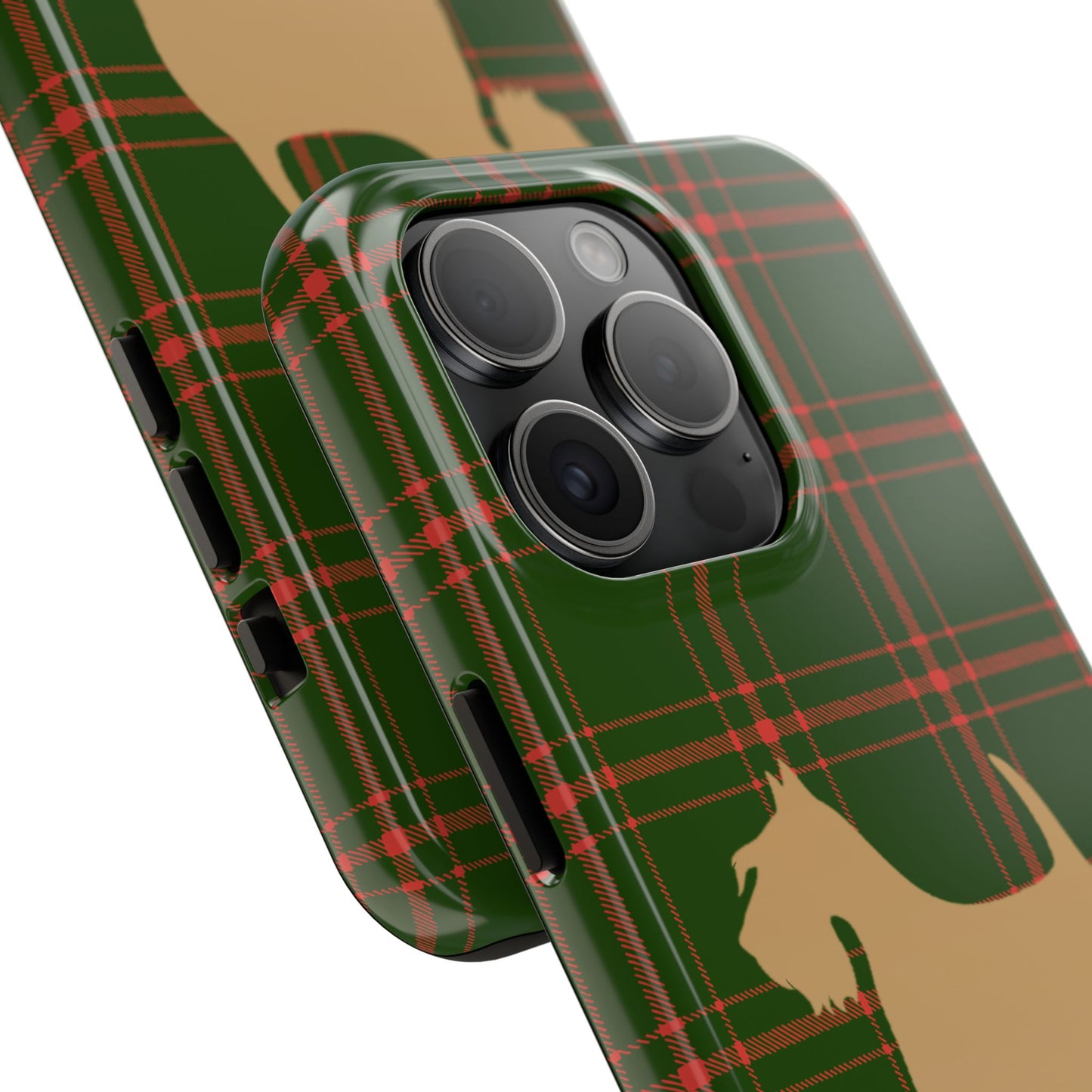 Scottish Terrier Phone Case, Tough Cases, Scottie Dog Phone Cover, Gift for Dog Lovers, Plaid Design