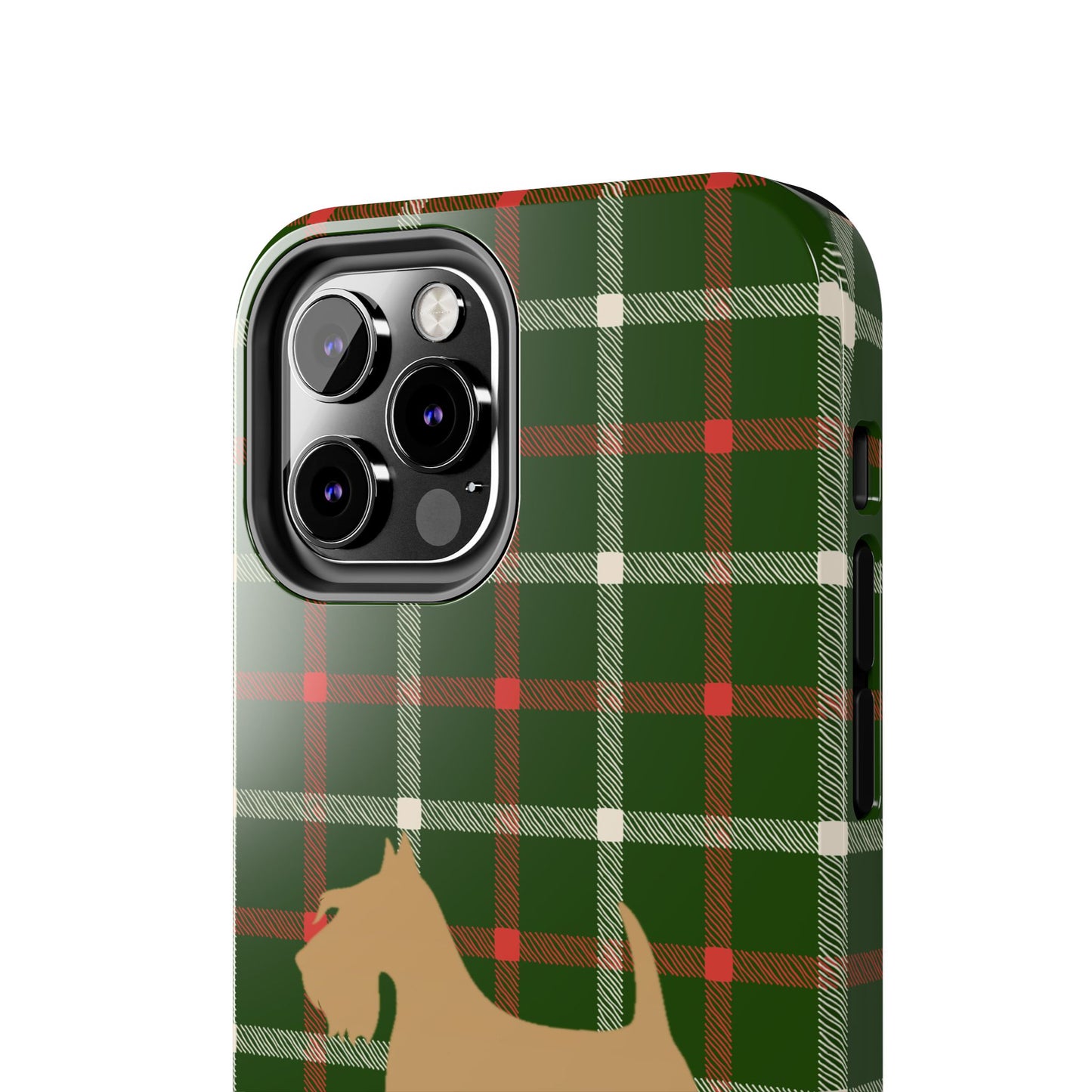 Scottish Terrier Phone Case, Tough Cases, Scottie Dog Phone Cover, Gift for Dog Lovers, Plaid Design