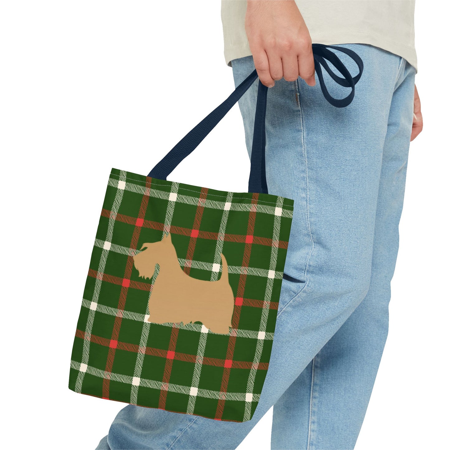 Plaid Scottish Terrier Tote Bag, Stylish Carryall for Pet Lovers, Perfect for Shopping, Beach Days, Teachers, Gifts, All-Occasion Bag
