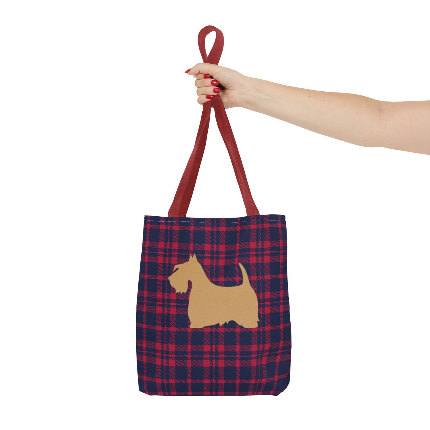 Plaid Scottish Terrier Tote Bag, Stylish Carryall for Pet Lovers, Perfect for Shopping, Beach Days, Teachers, Gifts, All-Occasion Bag