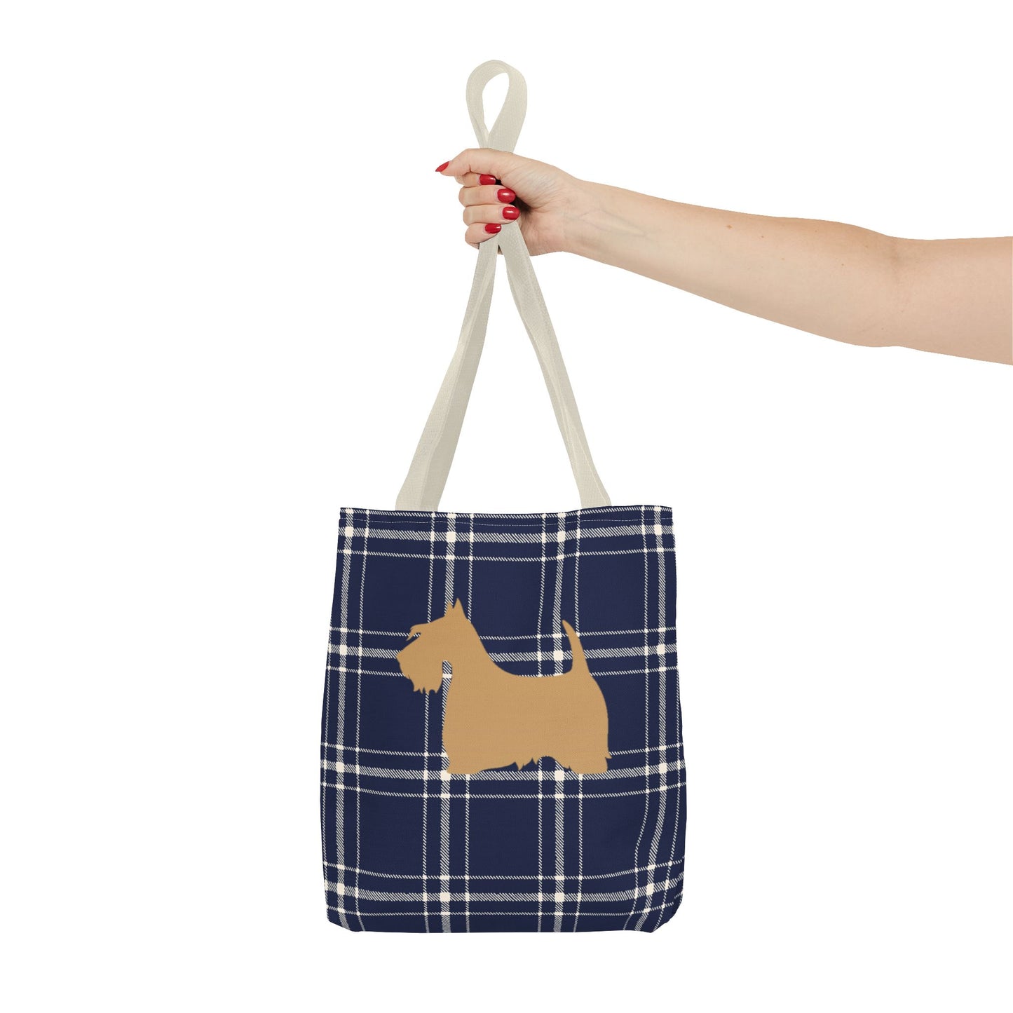 Plaid Scottish Terrier Tote Bag, Stylish Carryall for Pet Lovers, Perfect for Shopping, Beach Days, Teachers, Gifts, All-Occasion Bag