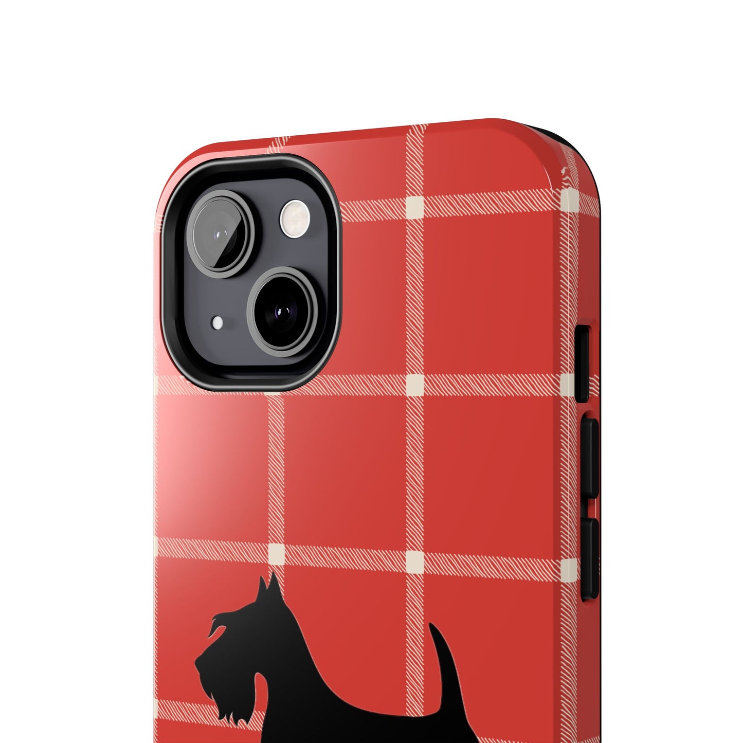 Scottish Terrier Phone Case, Tough Cases, Scottie Dog Phone Cover, Gift for Dog Lovers, Plaid Design