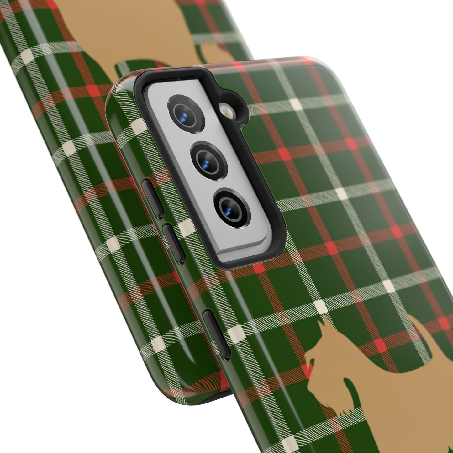 Scottish Terrier Phone Case, Tough Cases, Scottie Dog Phone Cover, Gift for Dog Lovers, Plaid Design