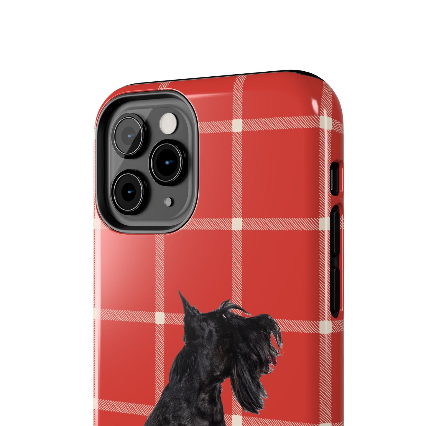 Scottish Terrier Phone Case, Tough Cases, Scottie Dog Phone Cover, Gift for Dog Lovers, Plaid Design