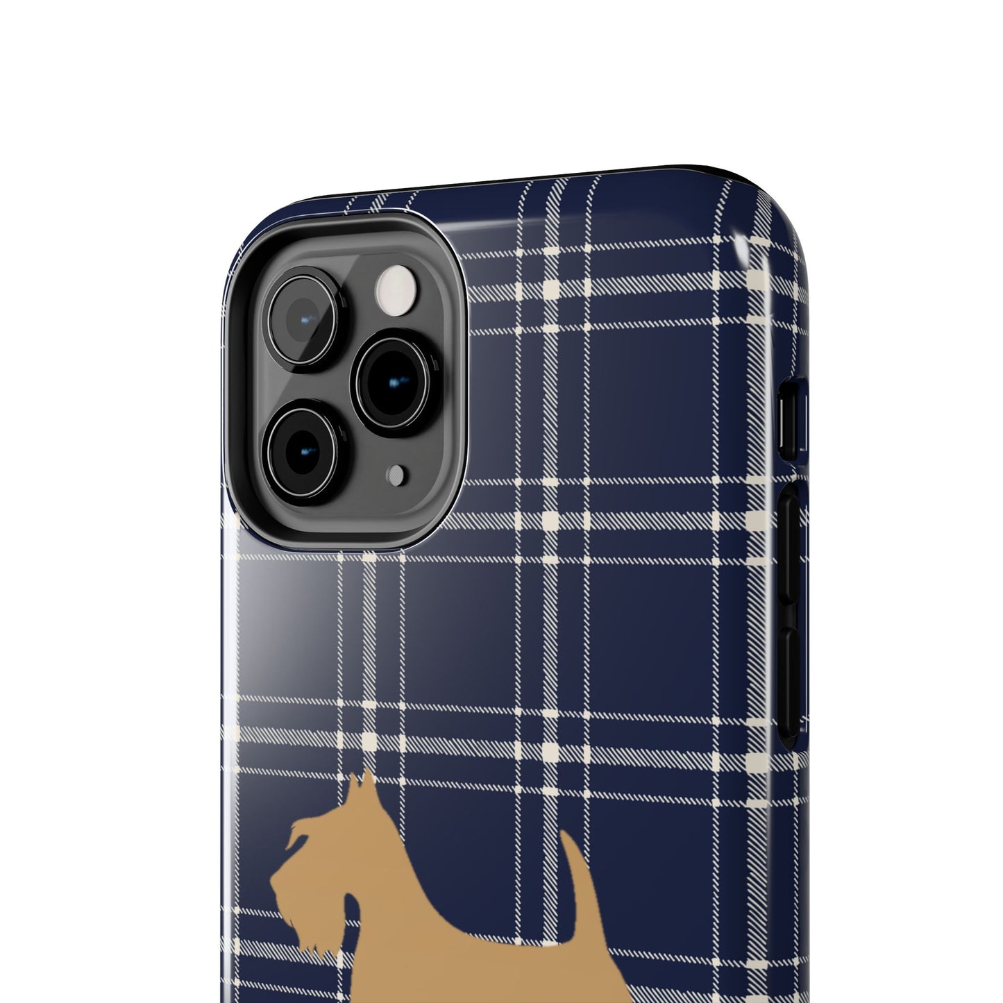 Scottish Terrier Phone Case, Tough Cases, Scottie Dog Phone Cover, Gift for Dog Lovers, Plaid Design