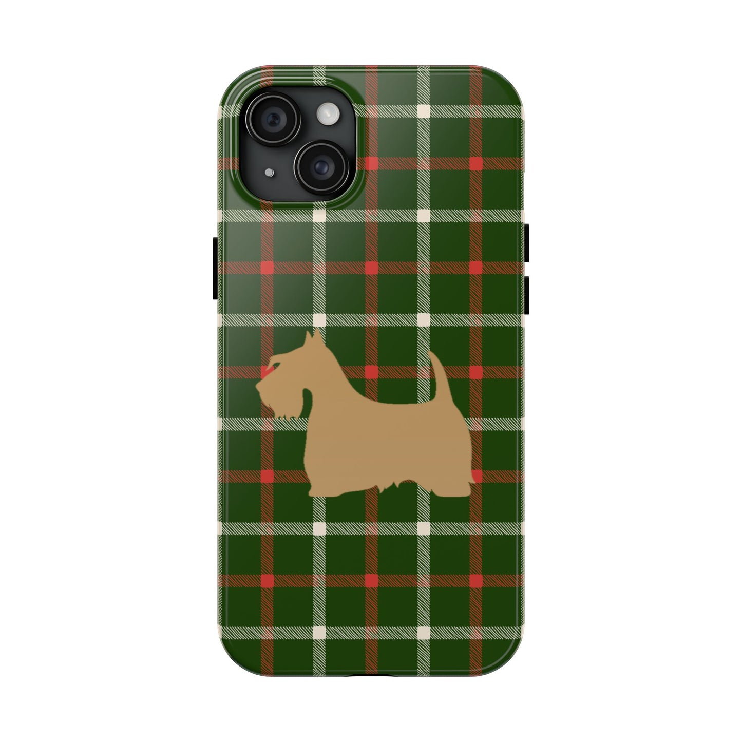 Scottish Terrier Phone Case, Tough Cases, Scottie Dog Phone Cover, Gift for Dog Lovers, Plaid Design