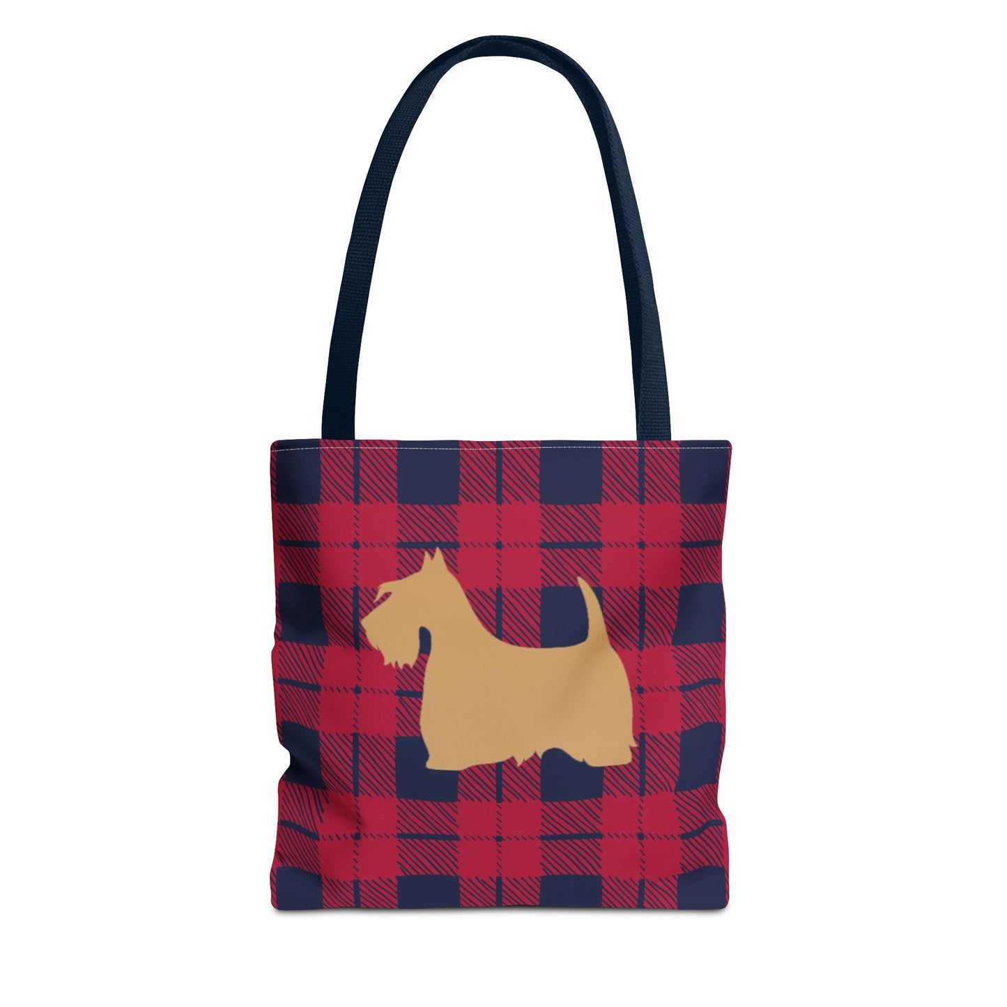 Plaid Scottish Terrier Tote Bag, Stylish Carryall for Pet Lovers, Perfect for Shopping, Beach Days, Teachers, Gifts, All-Occasion Bag