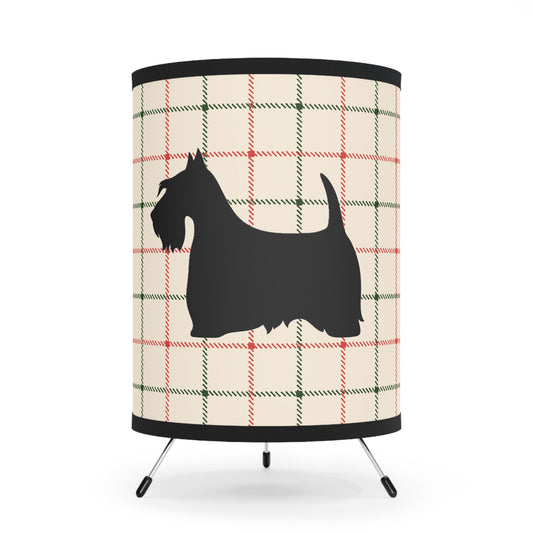 Scottish Terrier Tripod Lamp, Pet Lovers Home Decor, Vintage Style Lighting, High-Res Printed Shade, Unique Gifts for Dog Owners