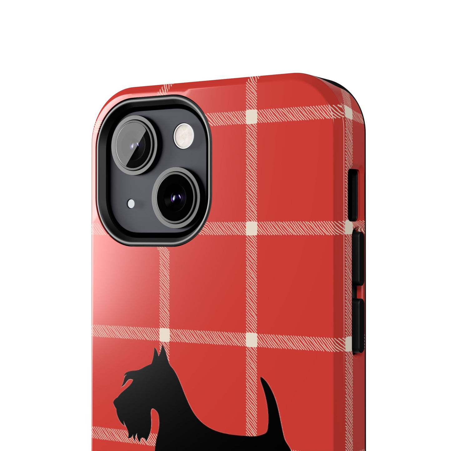 Scottish Terrier Phone Case, Tough Cases, Scottie Dog Phone Cover, Gift for Dog Lovers, Plaid Design