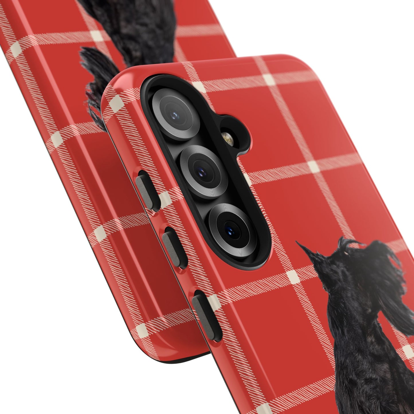 Scottish Terrier Phone Case, Tough Cases, Scottie Dog Phone Cover, Gift for Dog Lovers, Plaid Design
