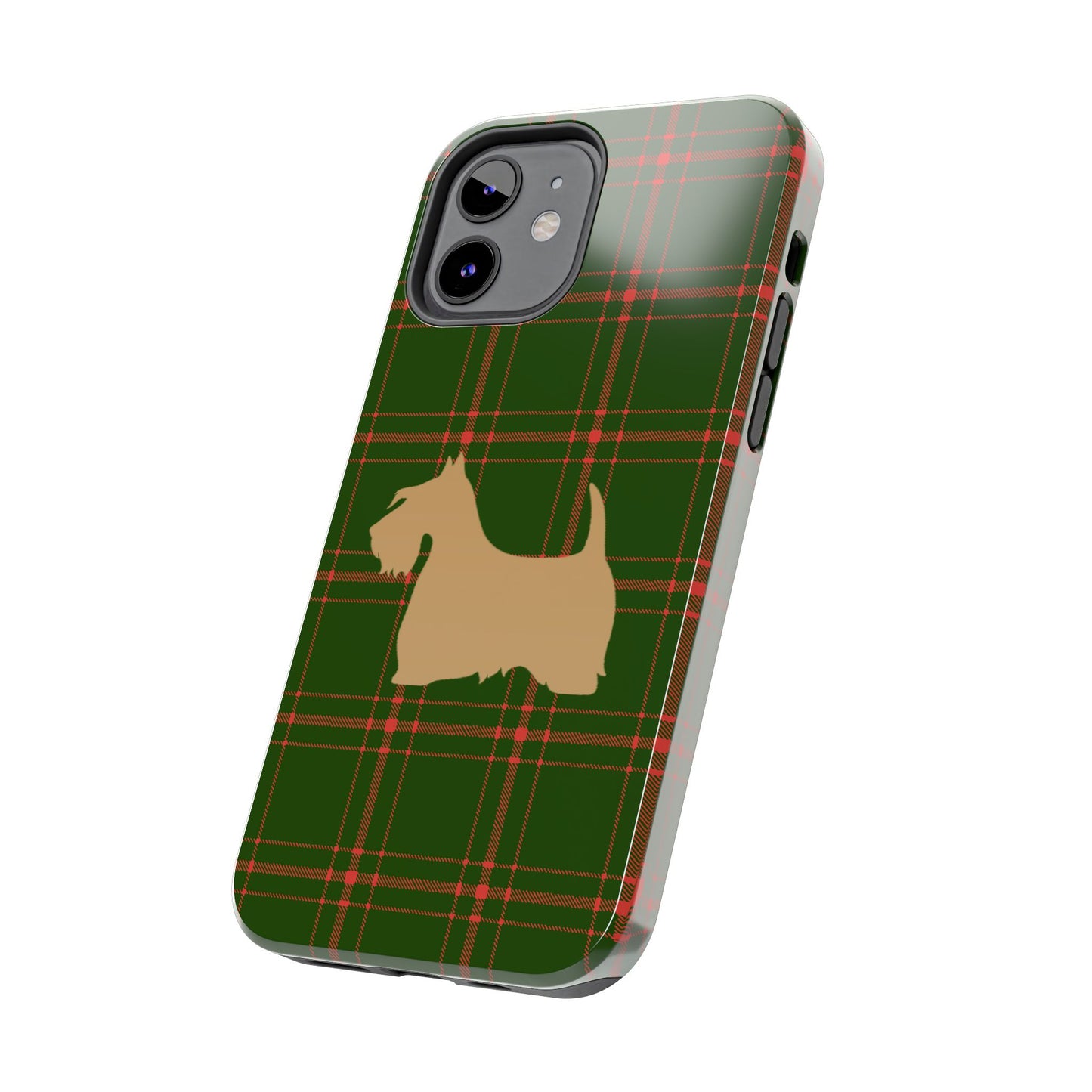 Scottish Terrier Phone Case, Tough Cases, Scottie Dog Phone Cover, Gift for Dog Lovers, Plaid Design