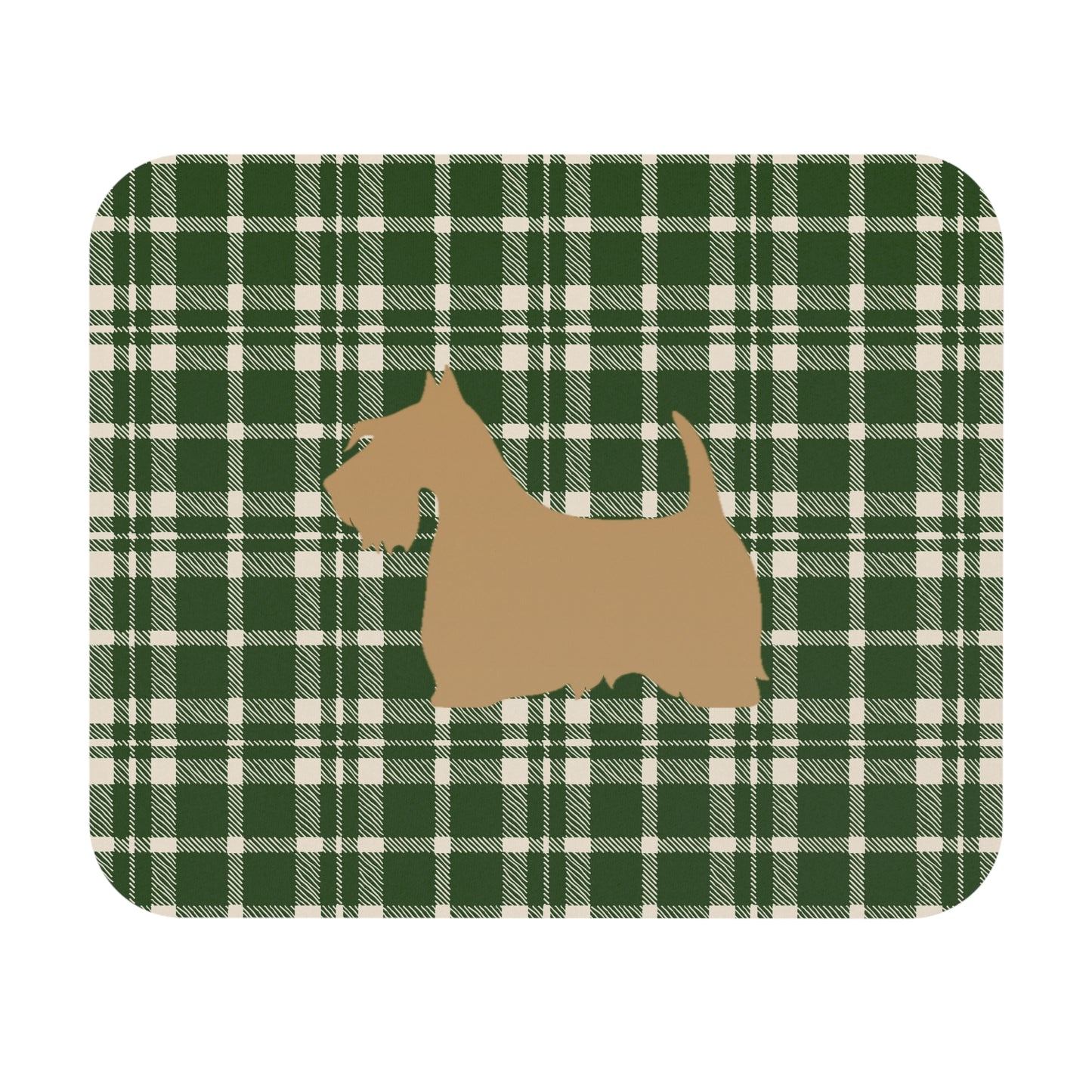 Scottish Terrier Plaid Dog Mouse Pad | Cute Dog Lover Gift | Office Decor | Stationery | Pet Themed Home Office Accessories | Animal Lover Merchandise
