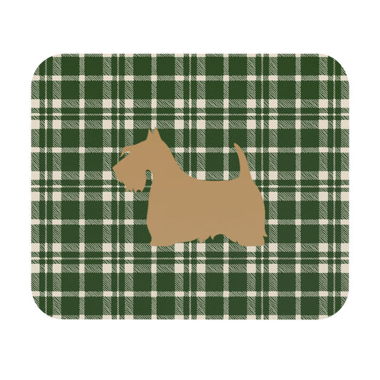Scottish Terrier Plaid Dog Mouse Pad | Cute Dog Lover Gift | Office Decor | Stationery | Pet Themed Home Office Accessories | Animal Lover Merchandise