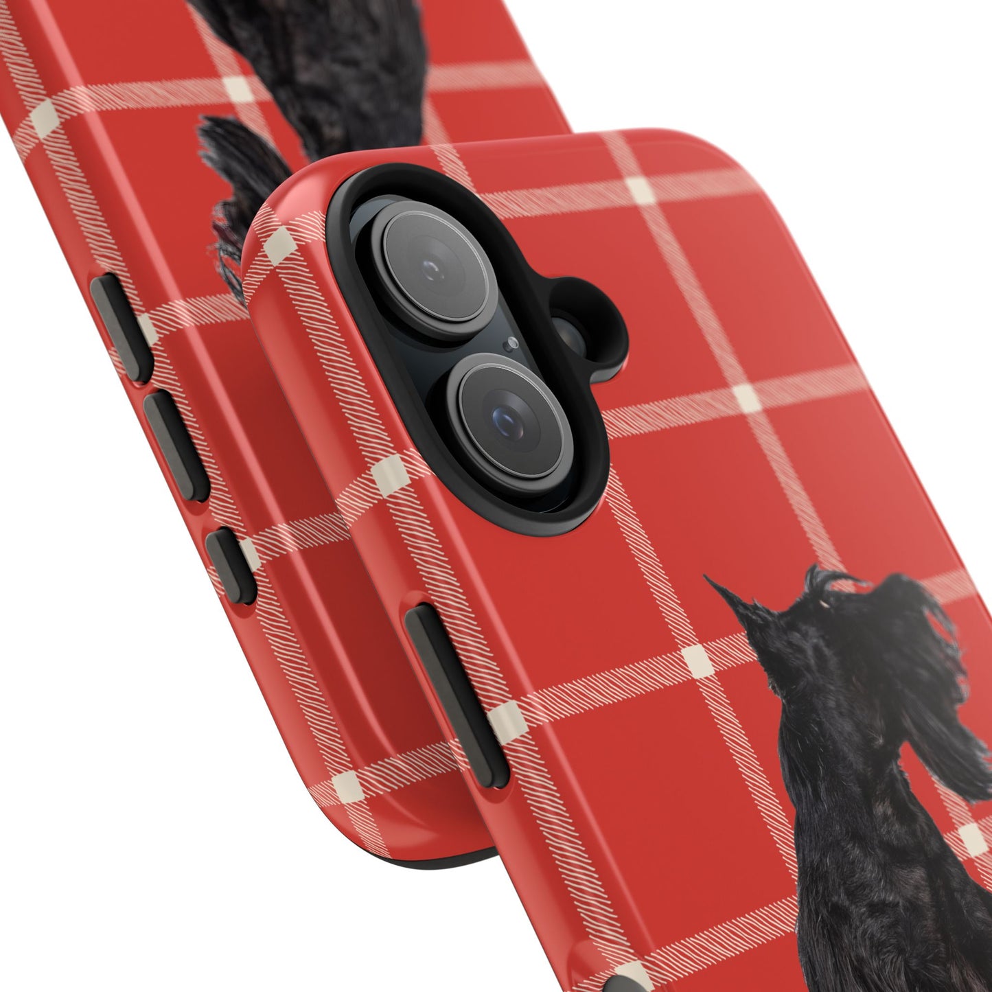 Scottish Terrier Phone Case, Tough Cases, Scottie Dog Phone Cover, Gift for Dog Lovers, Plaid Design