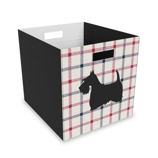 Scottish Terrier Plush Storage Box, Cozy Organizer, Home Decor, Pet-Friendly, Gift Idea, Game Room, Modern Storage Solution