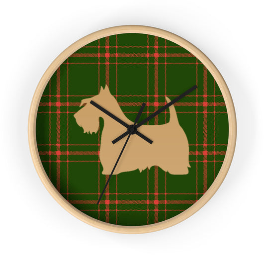Scottish Terrier Wall Clock, Pet Lover Gift, Home Decor, Office Decor, Scottish Terrier Decor, Unique Wall Timepiece