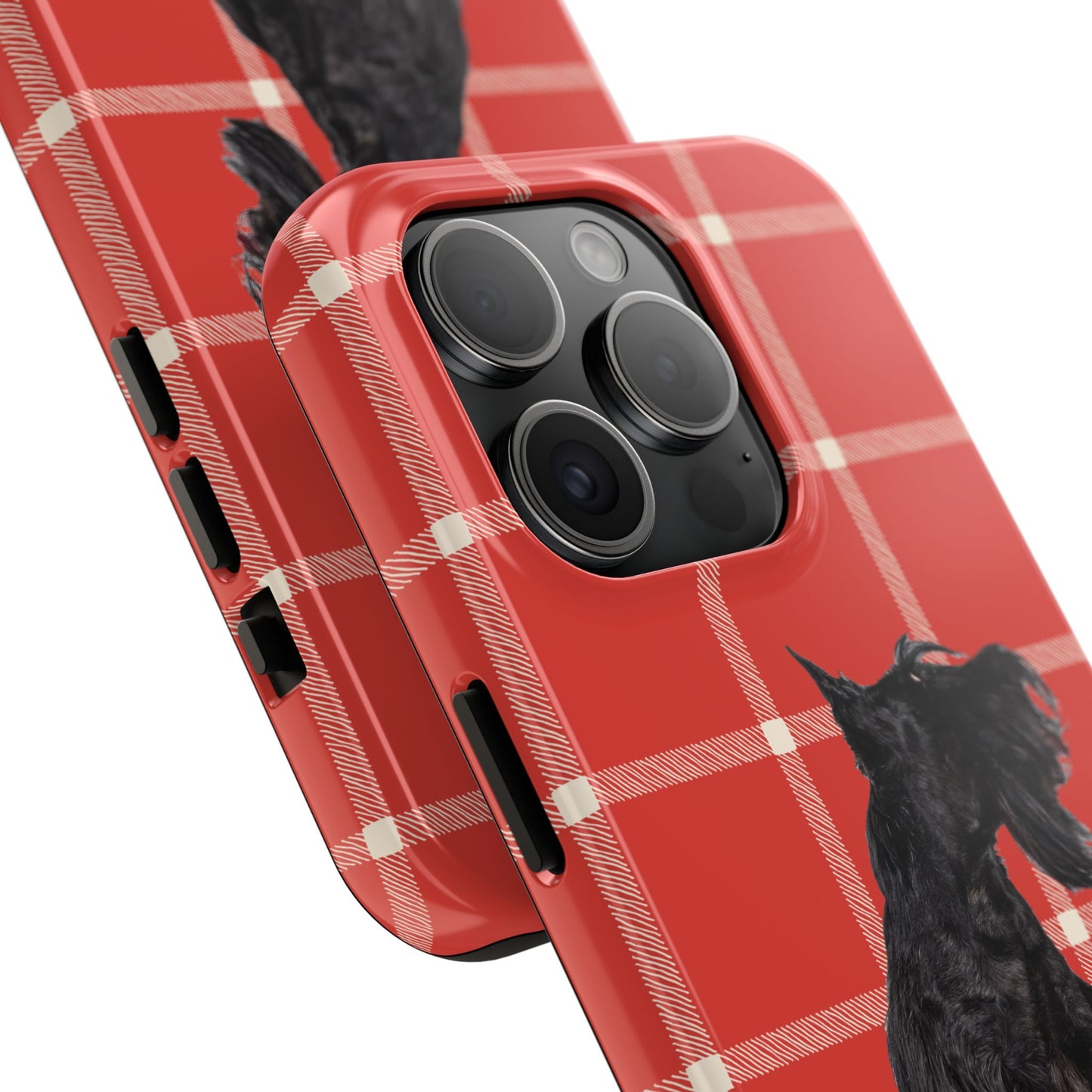 Scottish Terrier Phone Case, Tough Cases, Scottie Dog Phone Cover, Gift for Dog Lovers, Plaid Design