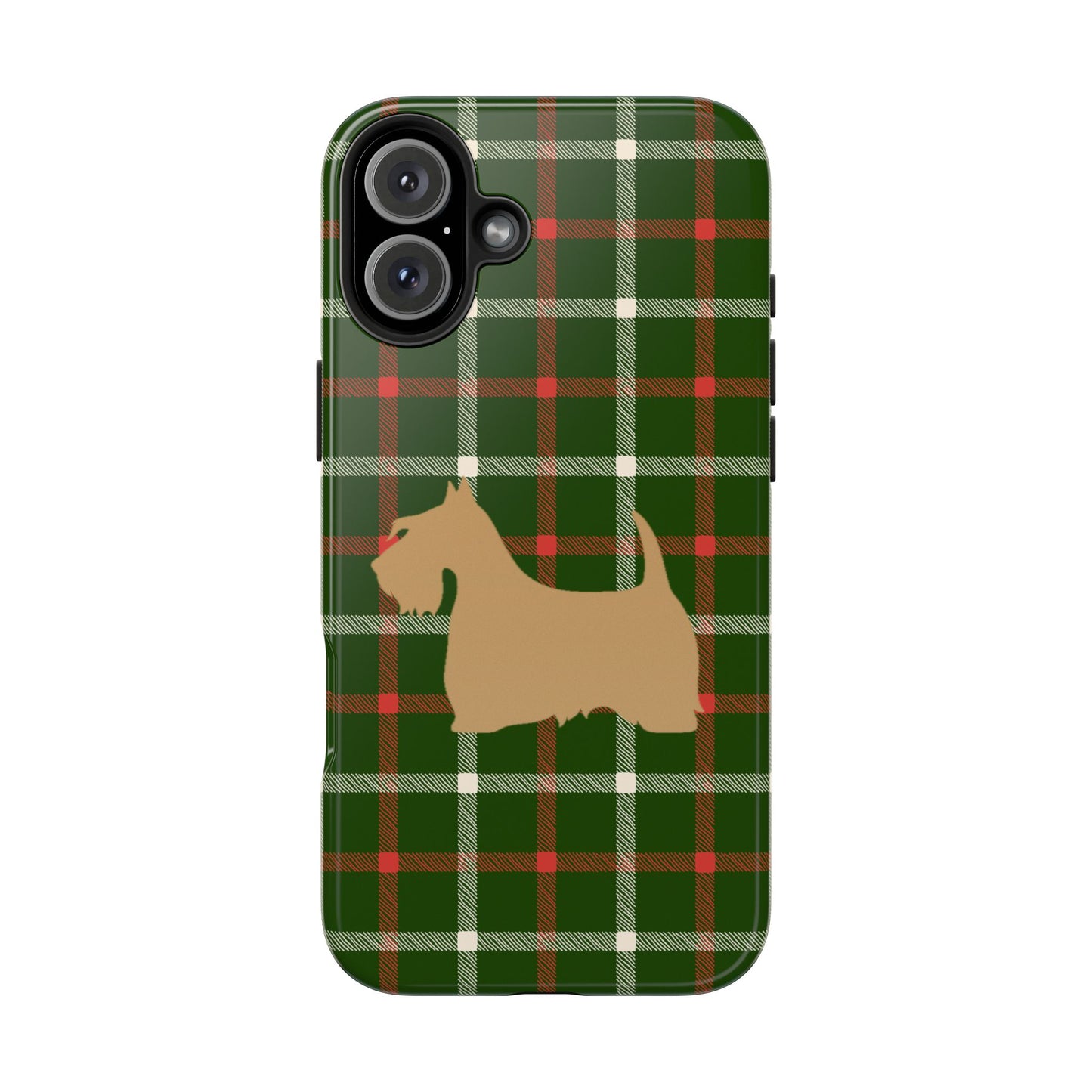 Scottish Terrier Phone Case, Tough Cases, Scottie Dog Phone Cover, Gift for Dog Lovers, Plaid Design