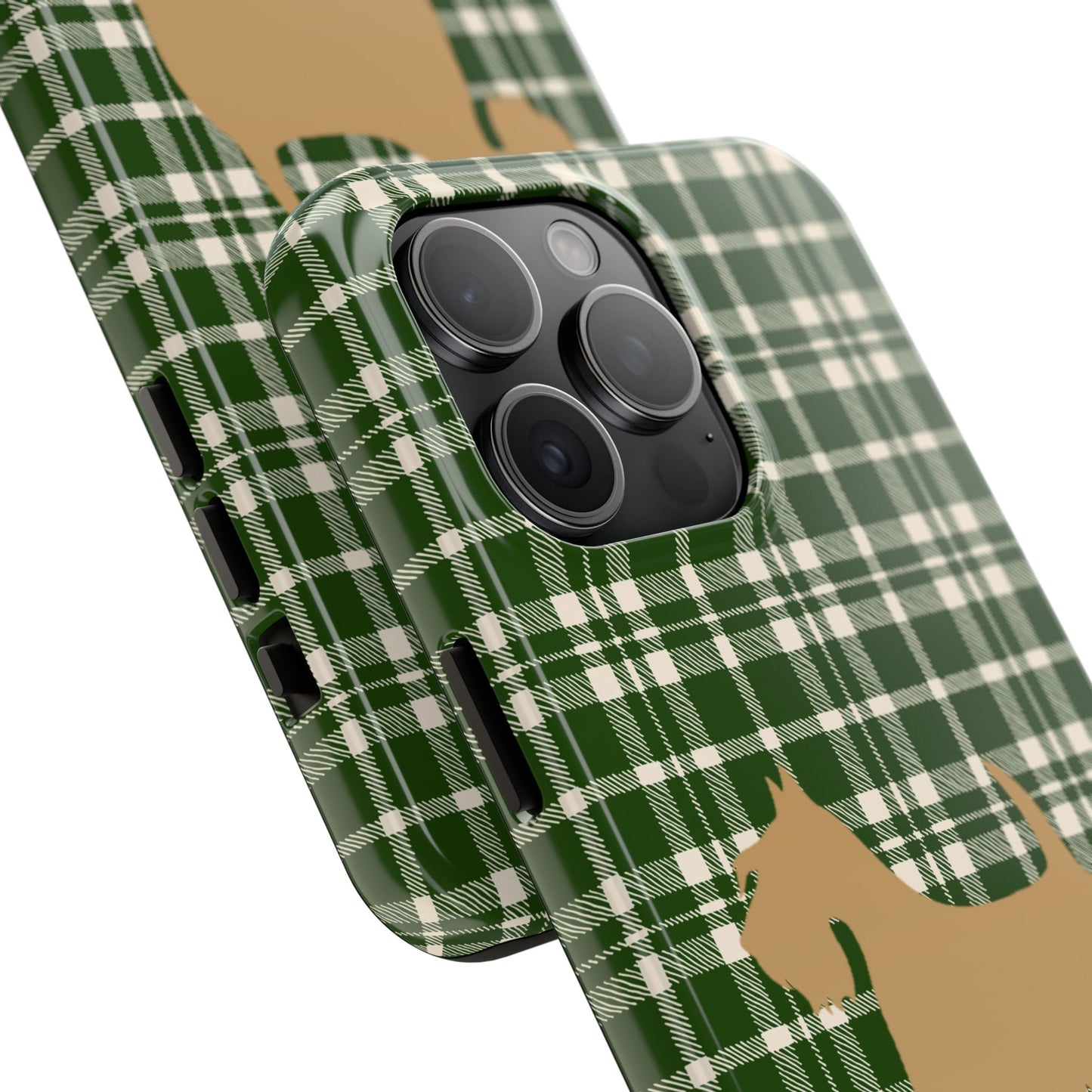 Scottish Terrier Phone Case, Tough Cases, Scottie Dog Phone Cover, Gift for Dog Lovers, Plaid Design