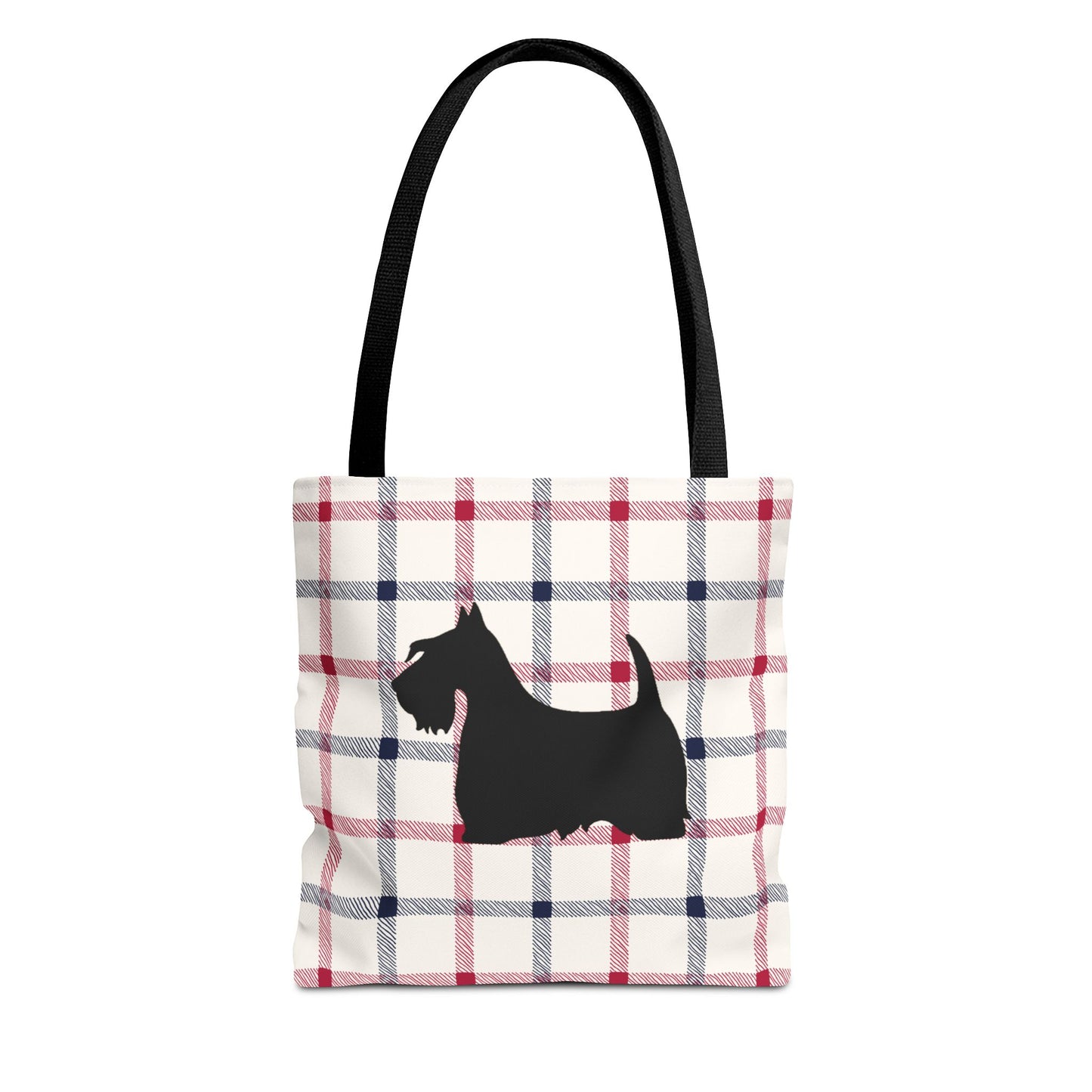 Plaid Scottish Terrier Tote Bag, Stylish Carryall for Pet Lovers, Perfect for Shopping, Beach Days, Teachers, Gifts, All-Occasion Bag
