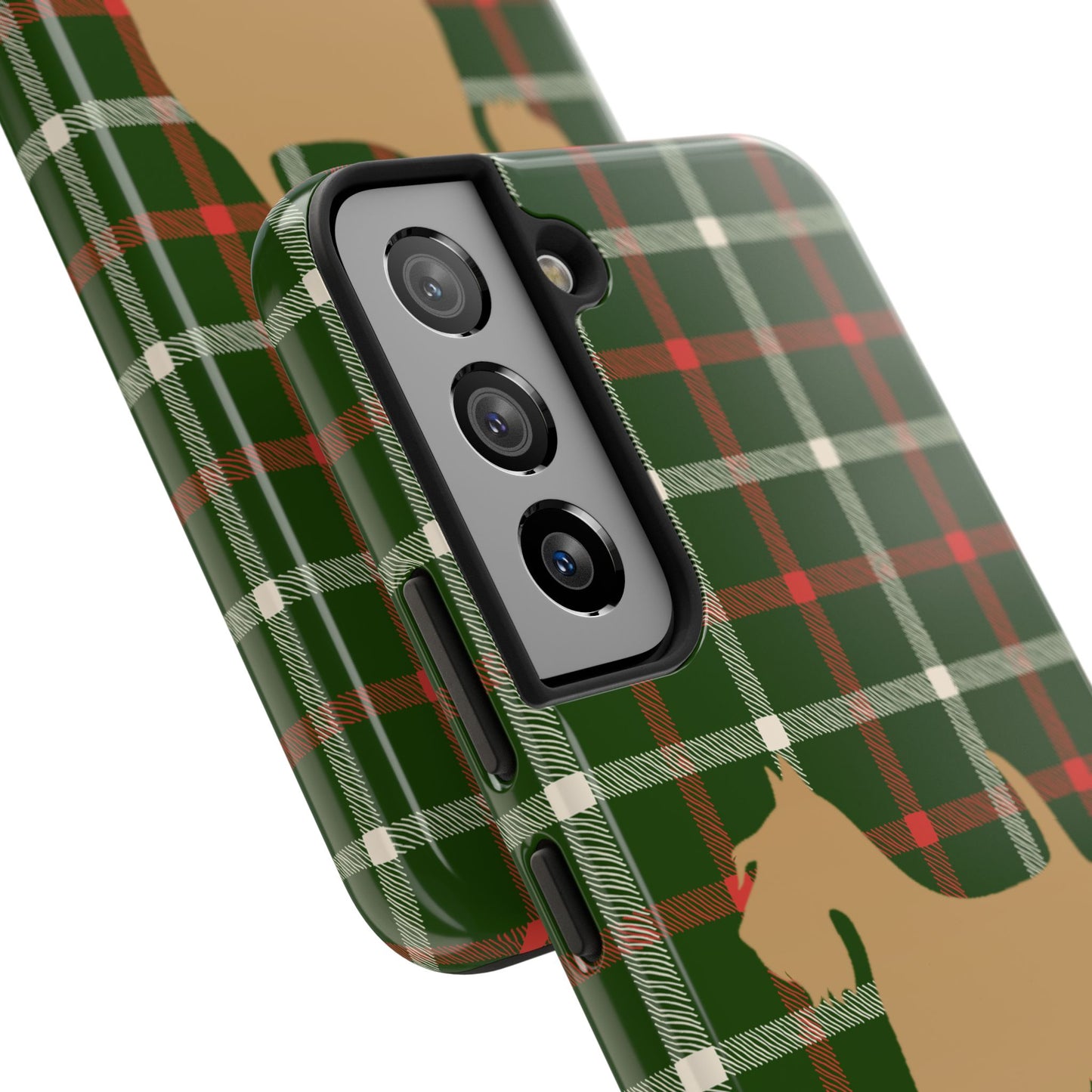 Scottish Terrier Phone Case, Tough Cases, Scottie Dog Phone Cover, Gift for Dog Lovers, Plaid Design