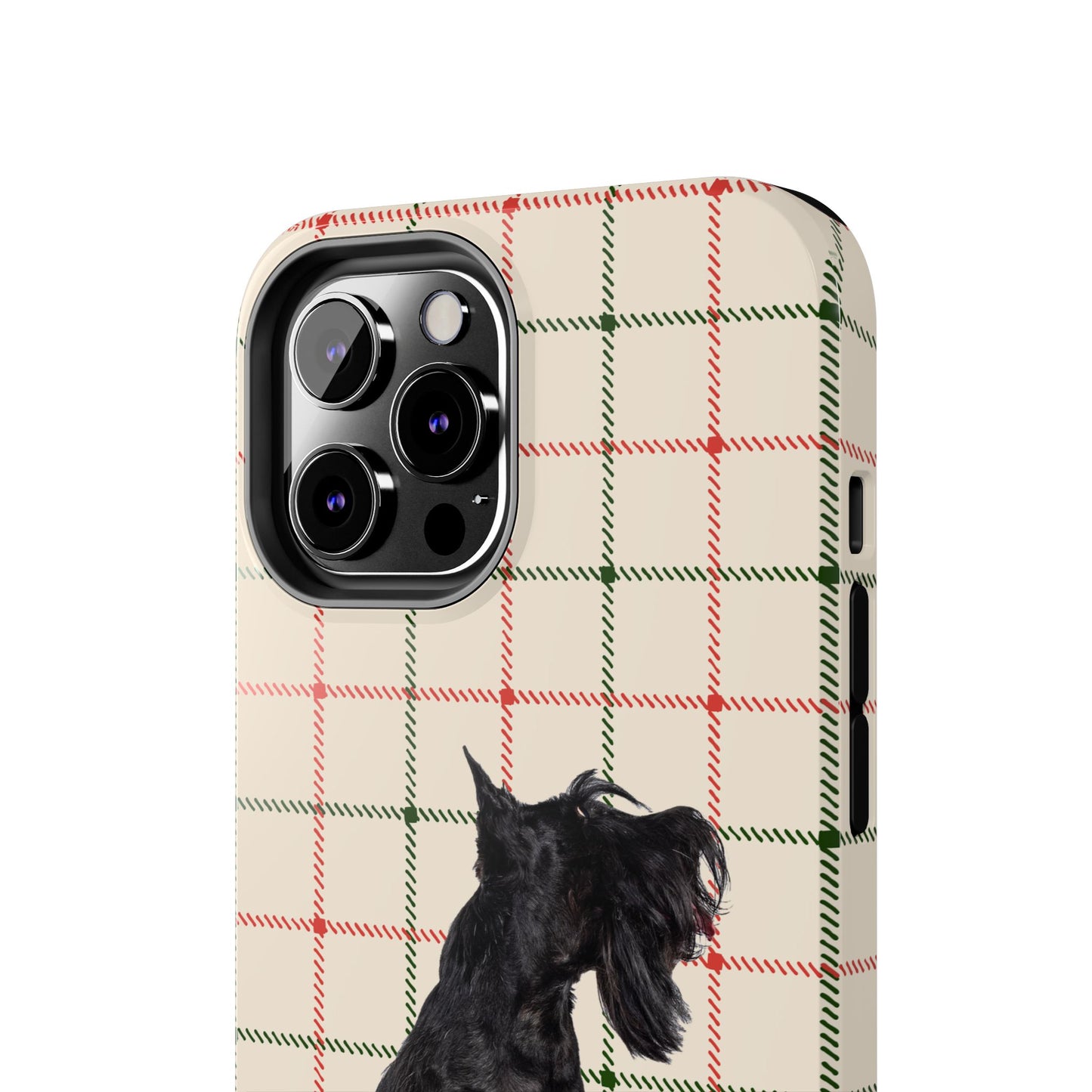 Scottish Terrier Phone Case, Tough Cases, Scottie Dog Phone Cover, Gift for Dog Lovers, Plaid Design