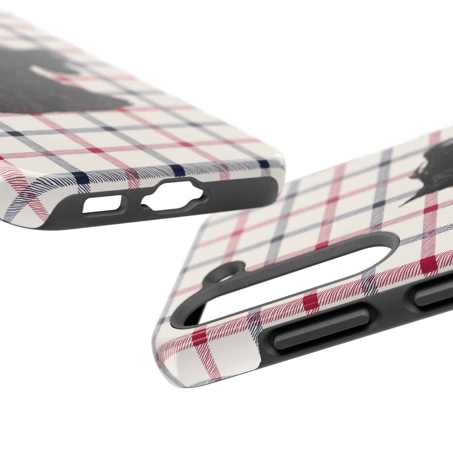 Scottish Terrier Phone Case, Tough Cases, Scottie Dog Phone Cover, Gift for Dog Lovers, Plaid Design