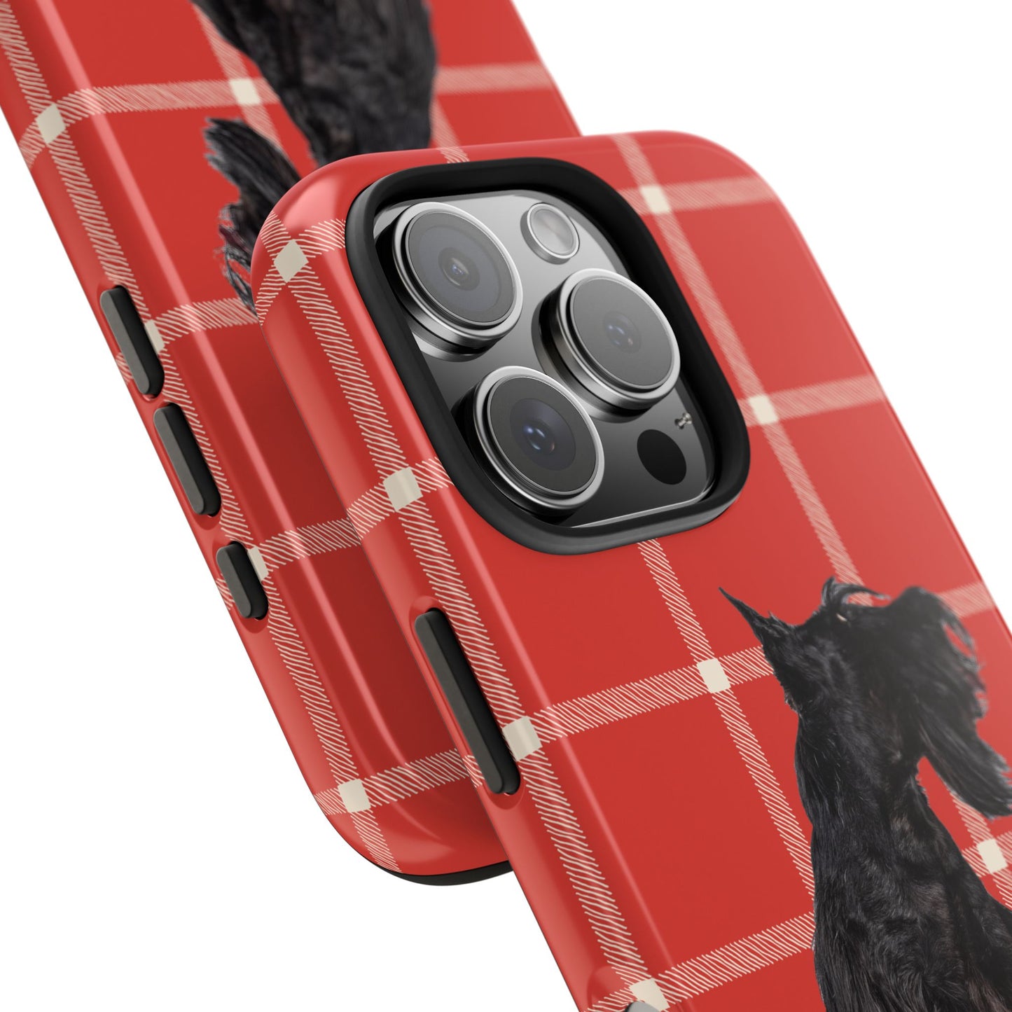 Scottish Terrier Phone Case, Tough Cases, Scottie Dog Phone Cover, Gift for Dog Lovers, Plaid Design