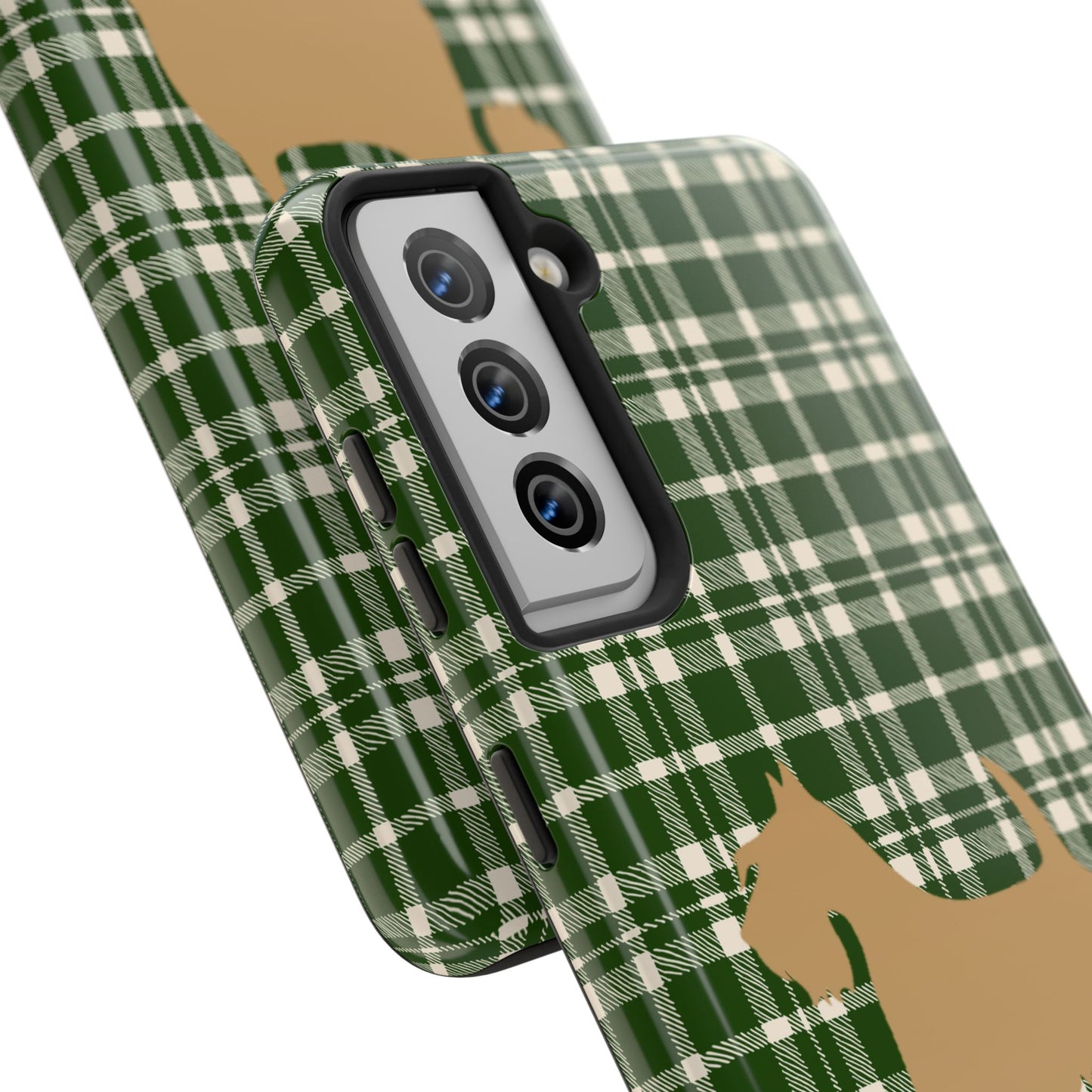 Scottish Terrier Phone Case, Tough Cases, Scottie Dog Phone Cover, Gift for Dog Lovers, Plaid Design