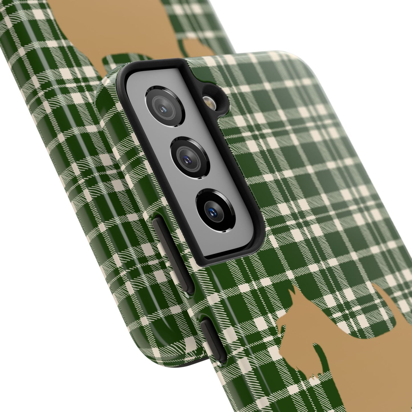 Scottish Terrier Phone Case, Tough Cases, Scottie Dog Phone Cover, Gift for Dog Lovers, Plaid Design