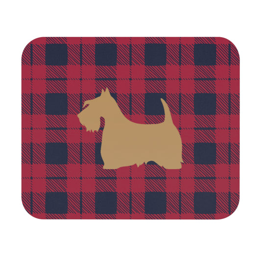 Scottish Terrier Plaid Dog Mouse Pad | Cute Dog Lover Gift | Office Decor | Stationery | Pet Themed Home Office Accessories | Animal Lover Merchandise