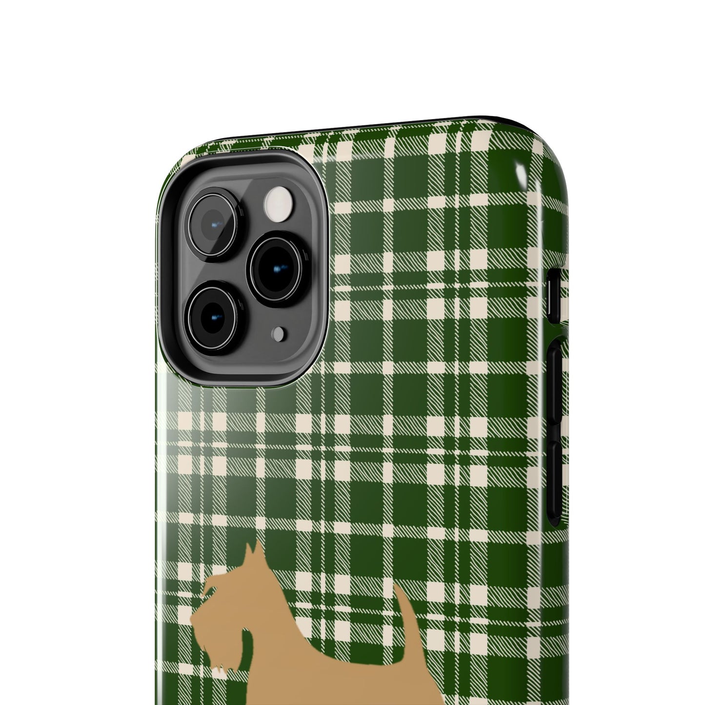 Scottish Terrier Phone Case, Tough Cases, Scottie Dog Phone Cover, Gift for Dog Lovers, Plaid Design